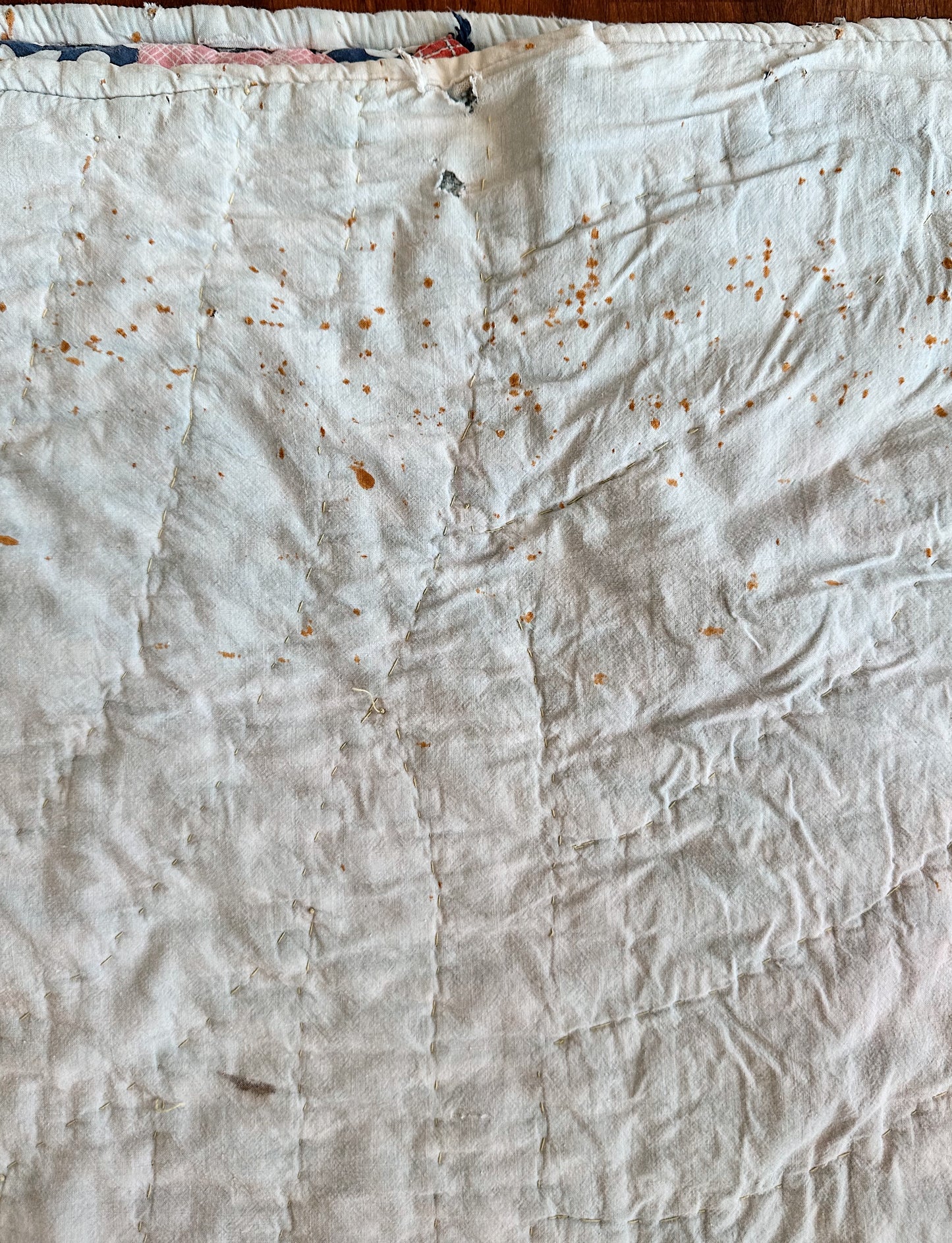 Vintage Hand Stitched Cotton Star & Crazy Scrap Quilt