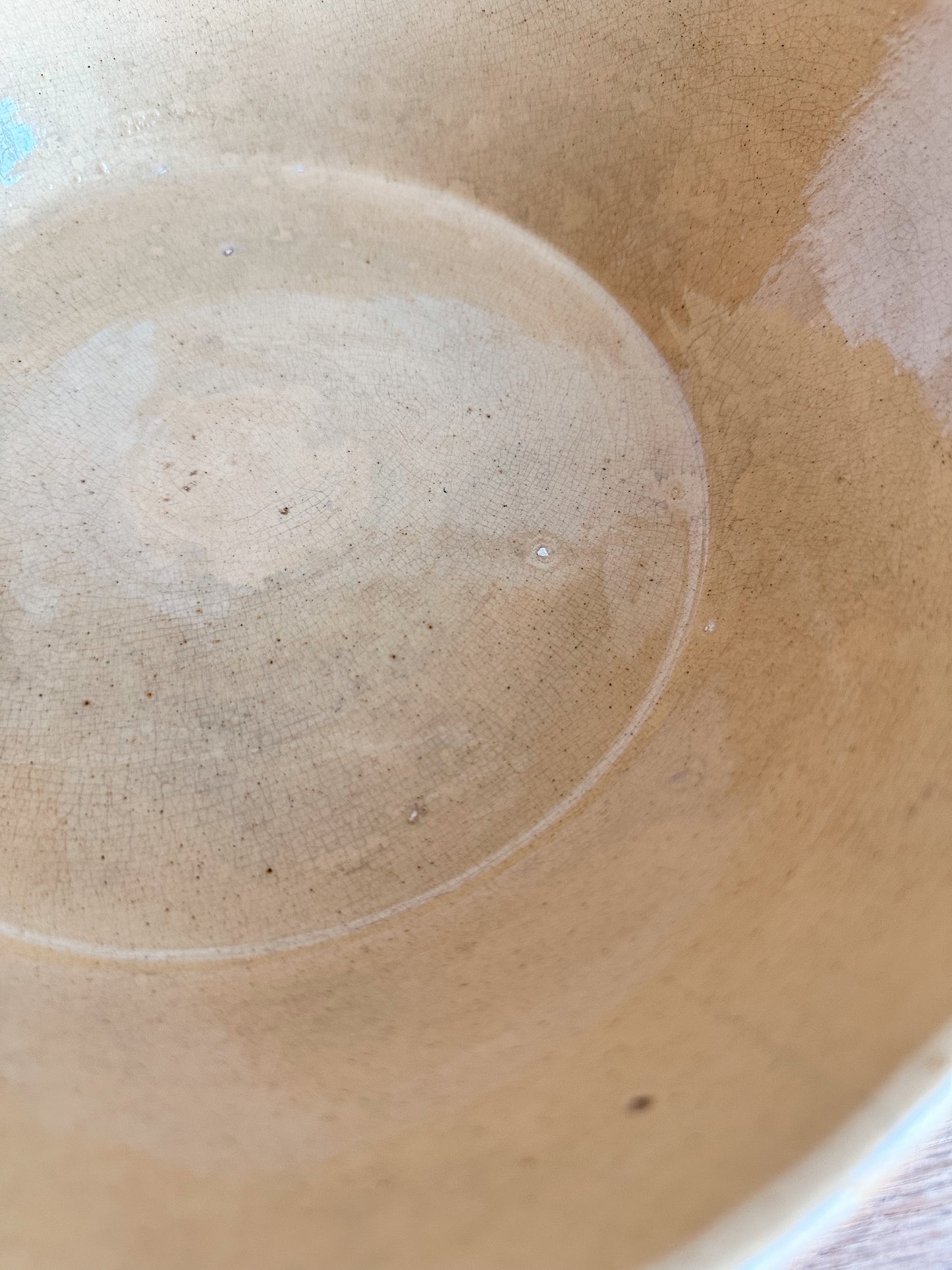 Vintage Yellow Ware Milk Pan