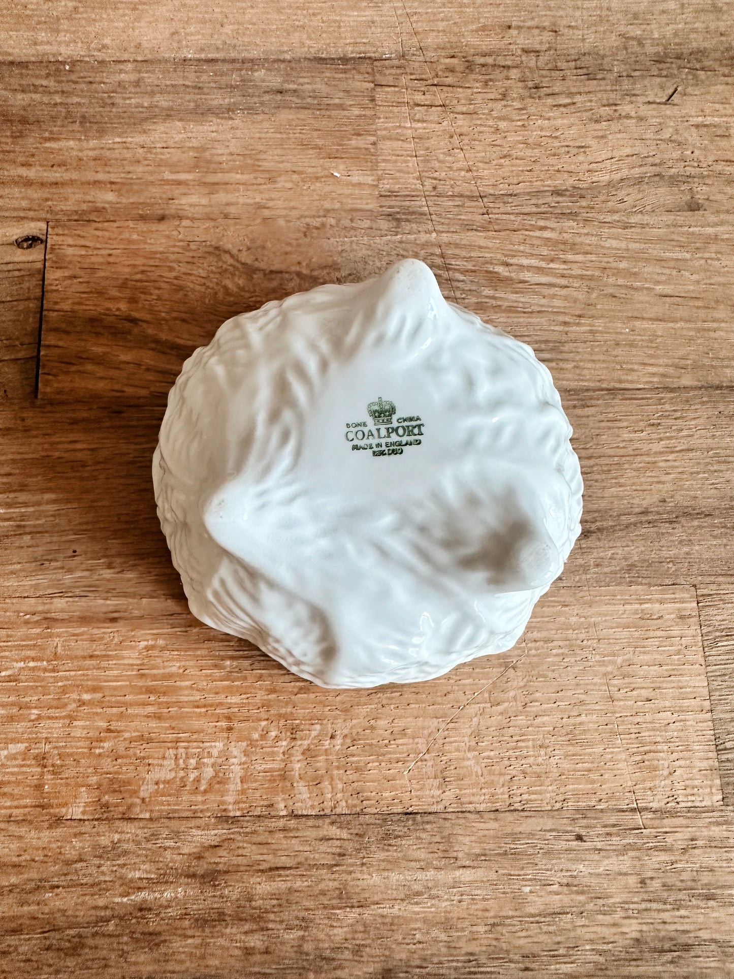 Vintage English Coalport Cabbage Ware Footed Dish