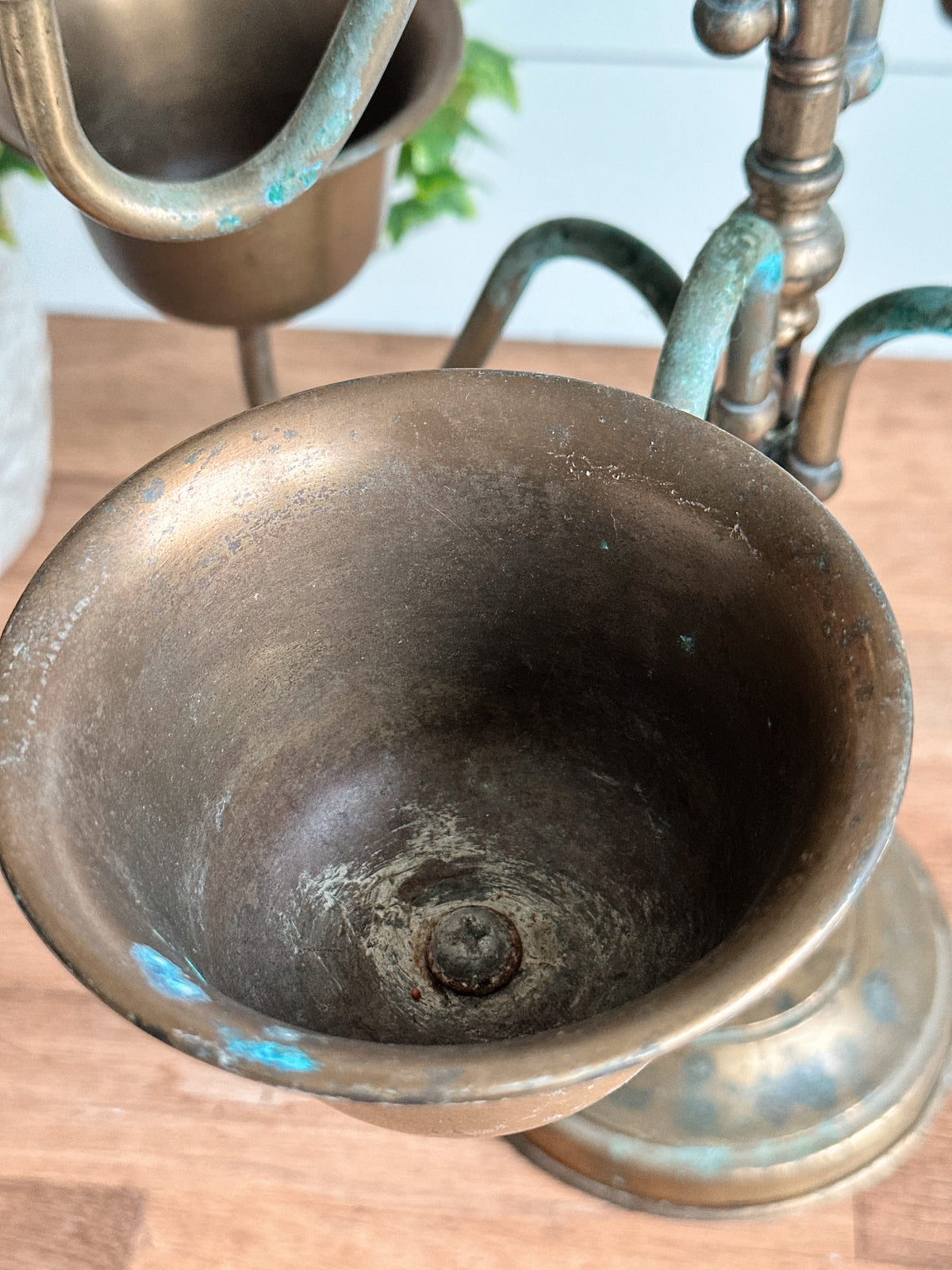 Vintage Brass Candelabra Centerpiece