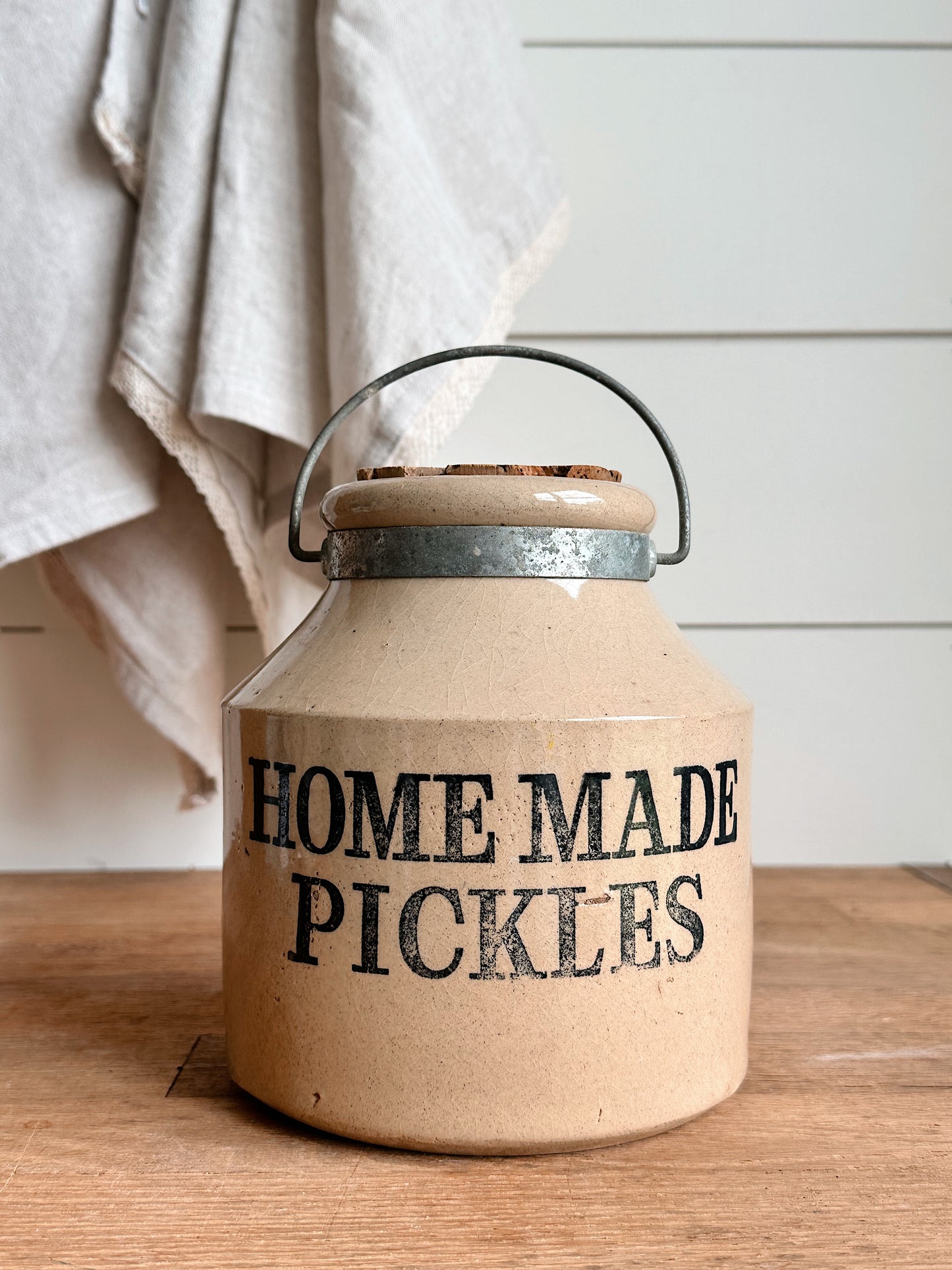 Vintage Stoneware Pickle Crock, Made in England