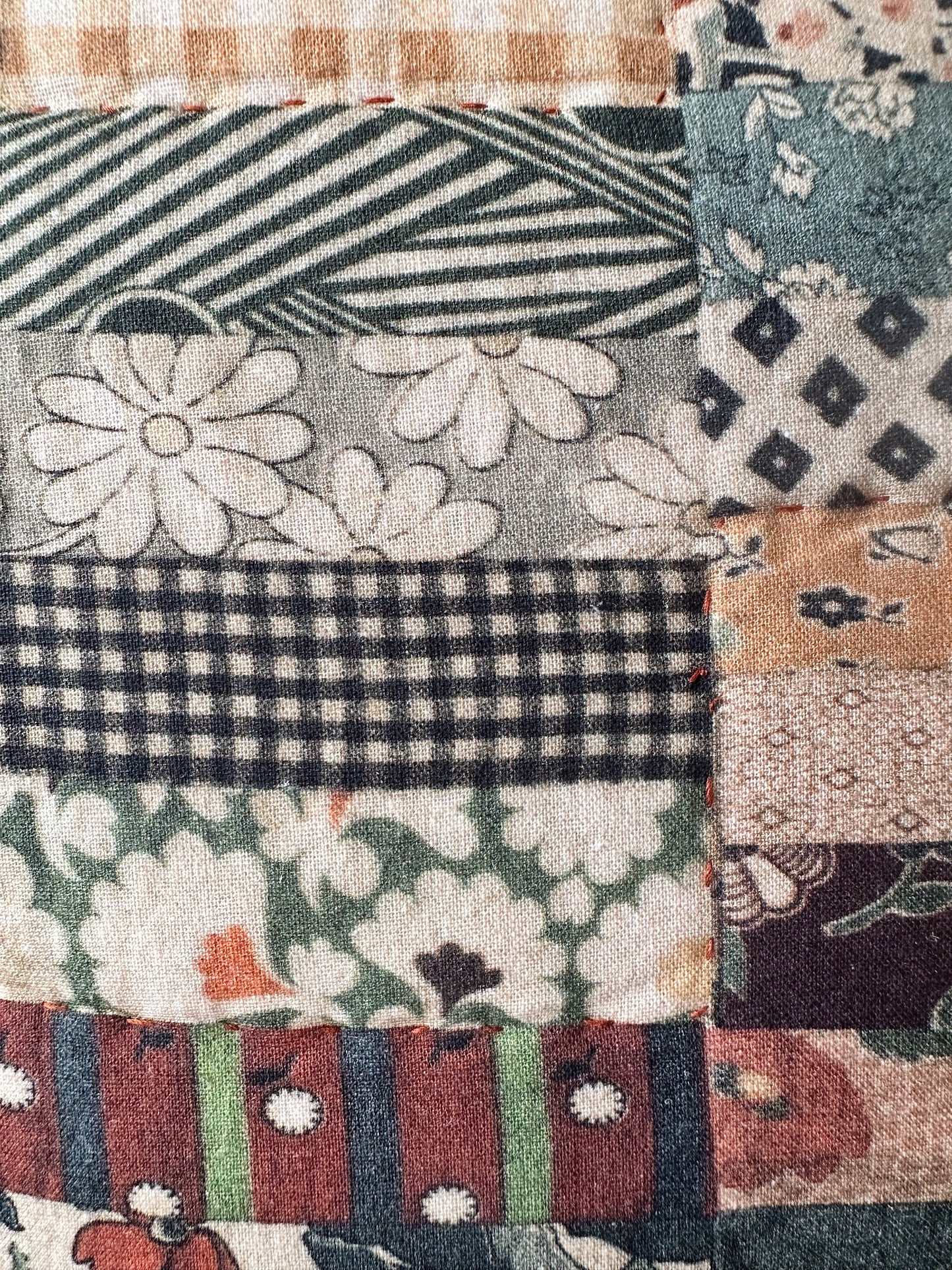 Homespun Patchwork Pillow Cover