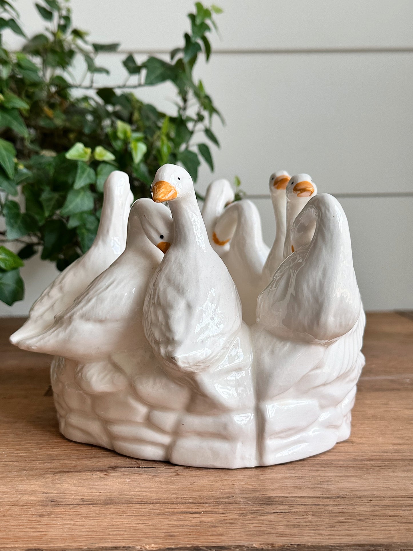 Vintage Gaggle of Geese Planter