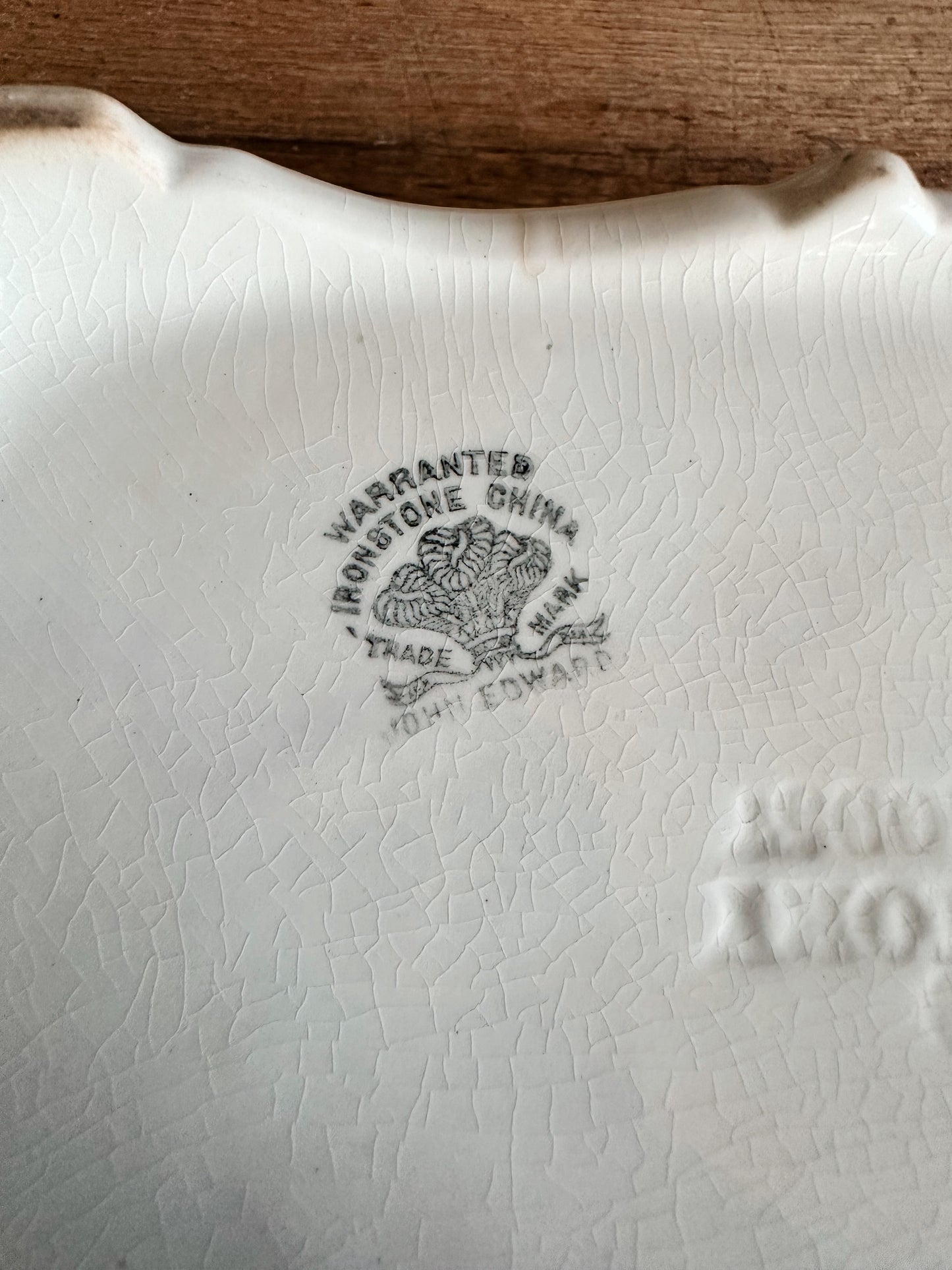 Antique John Edwards Ironstone Tureen