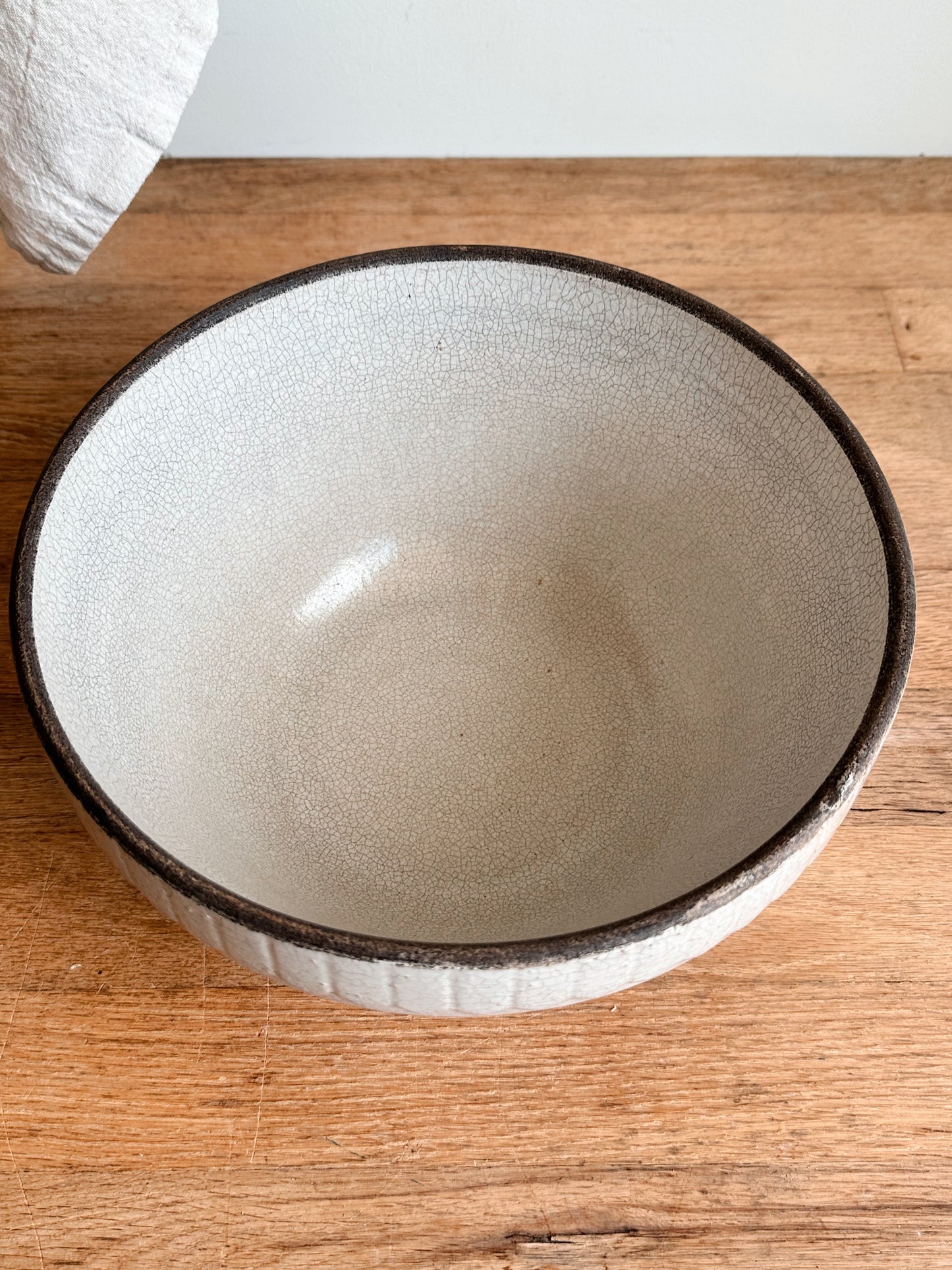 Vintage Picket Fence Stoneware Bowl