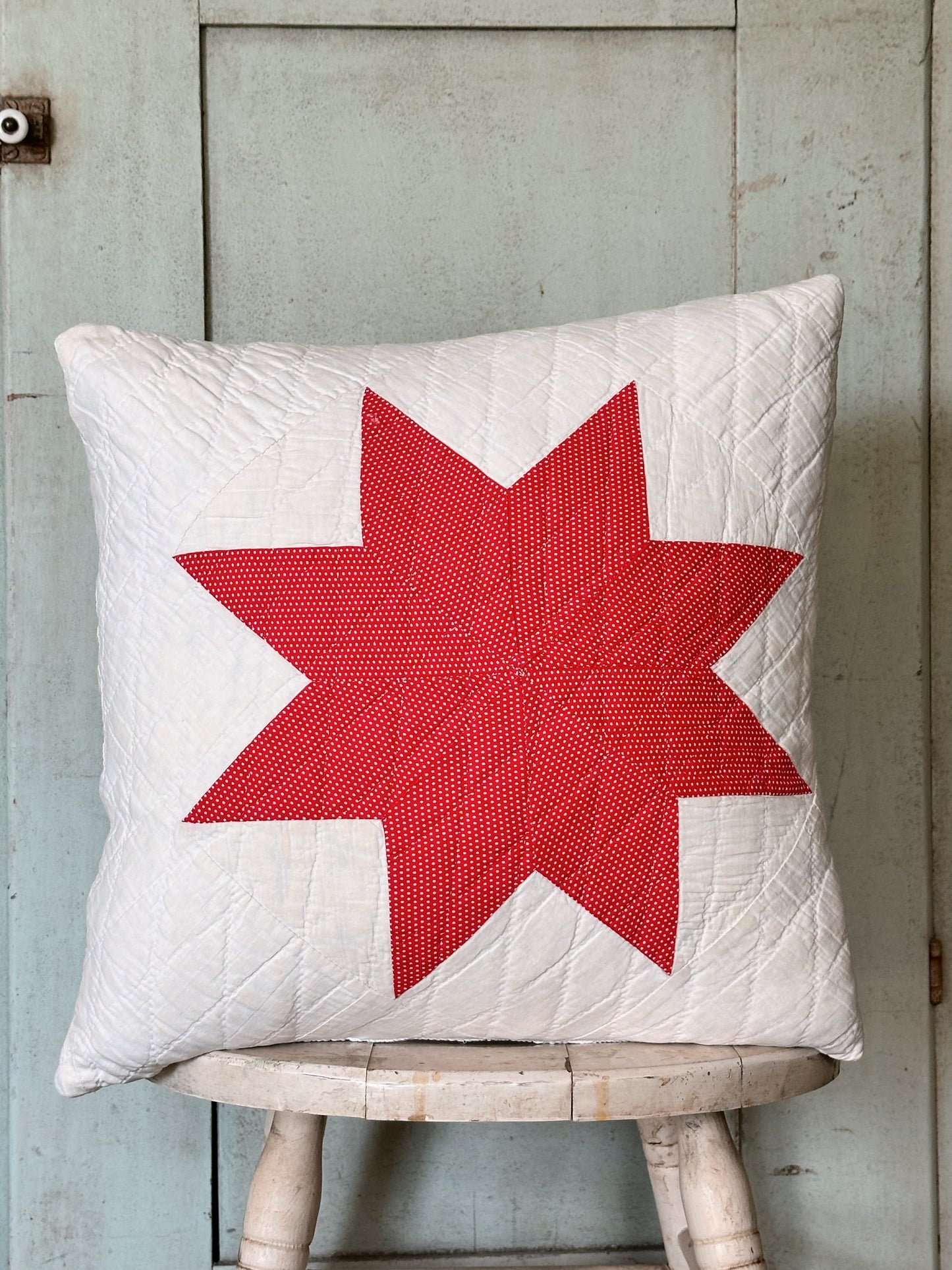 Handmade Vintage Quilt Pillow