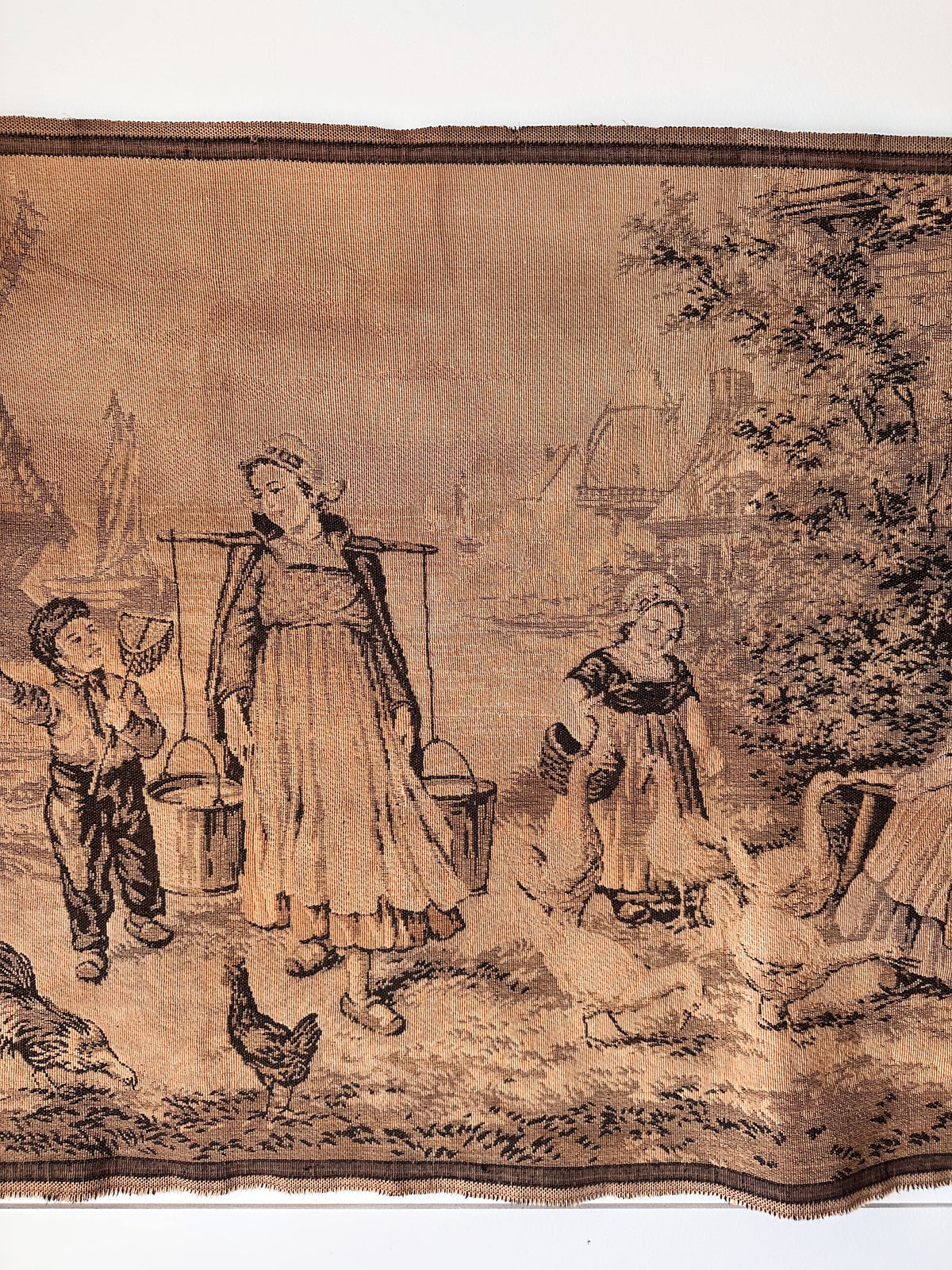Vintage French Village Tapestry