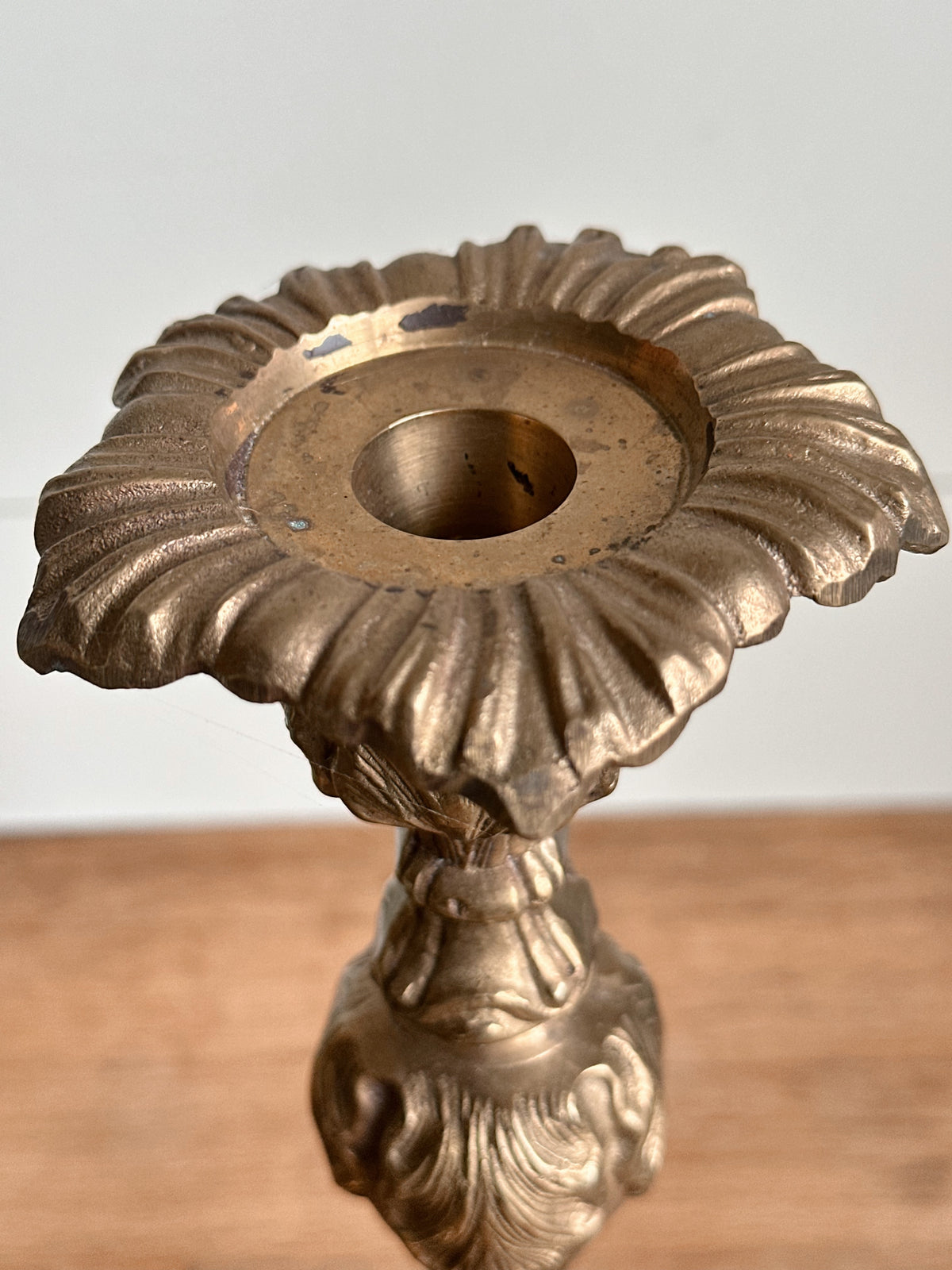 Pair of Large Vintage Brass Candlesticks