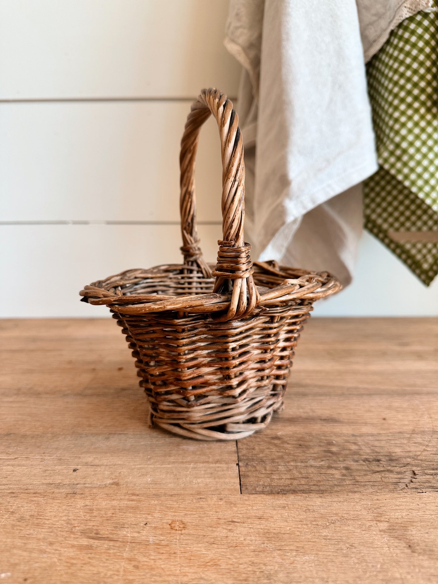 Pair of Vintage Woven Baskets
