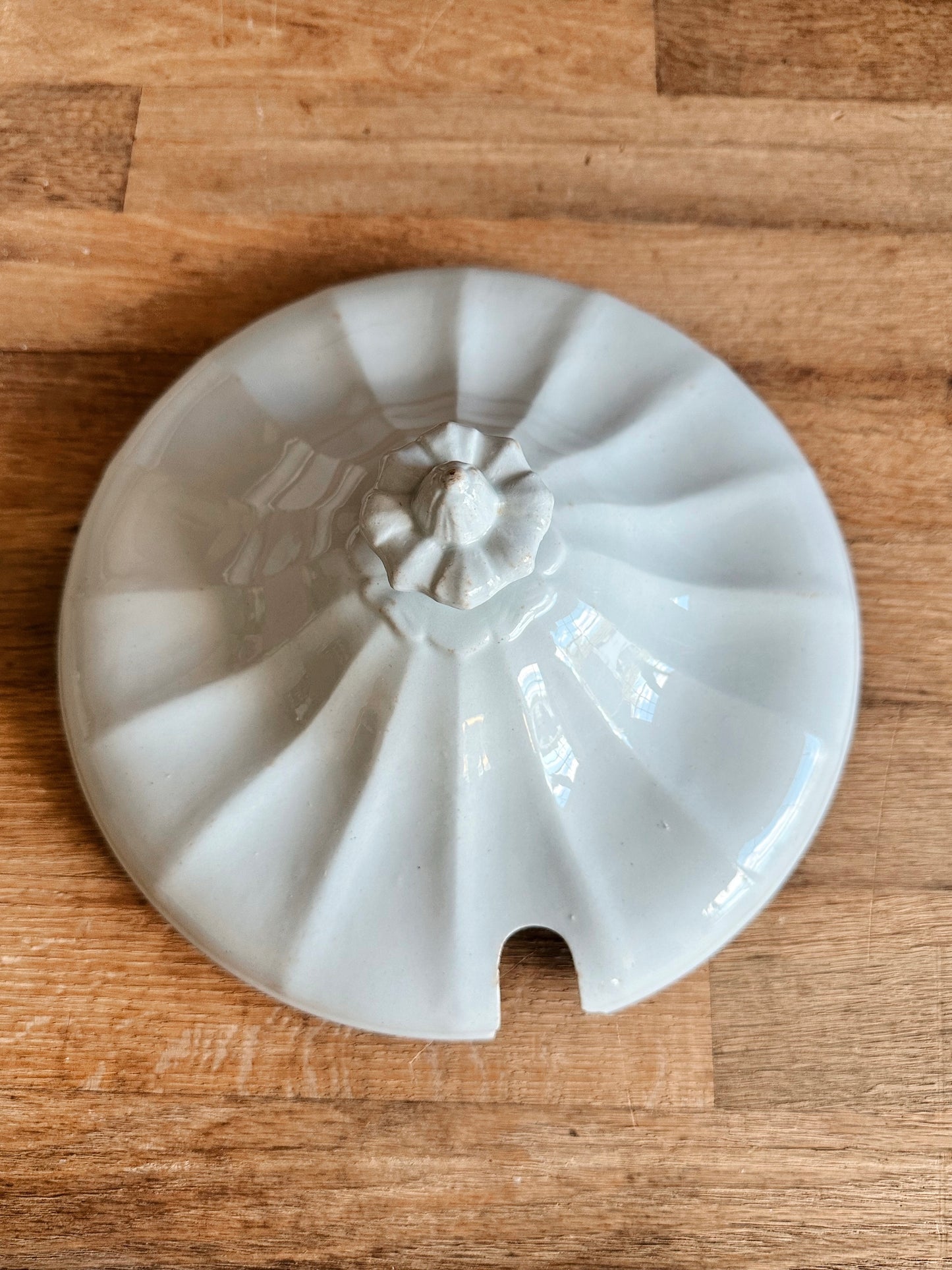 Antique Jacob Furnival Ironstone Punch Bowl & Lid