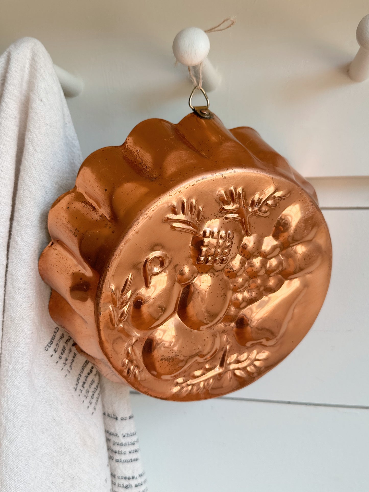Vintage Copper Fruit Mold