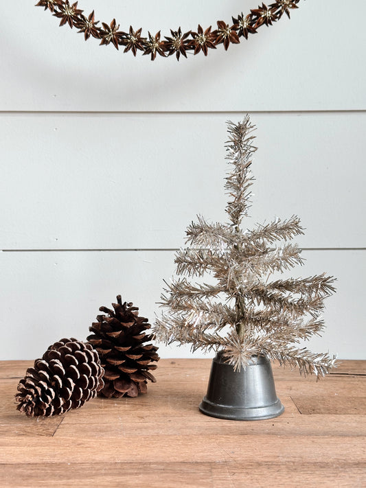 Vintage Pewter Tinsel Tree