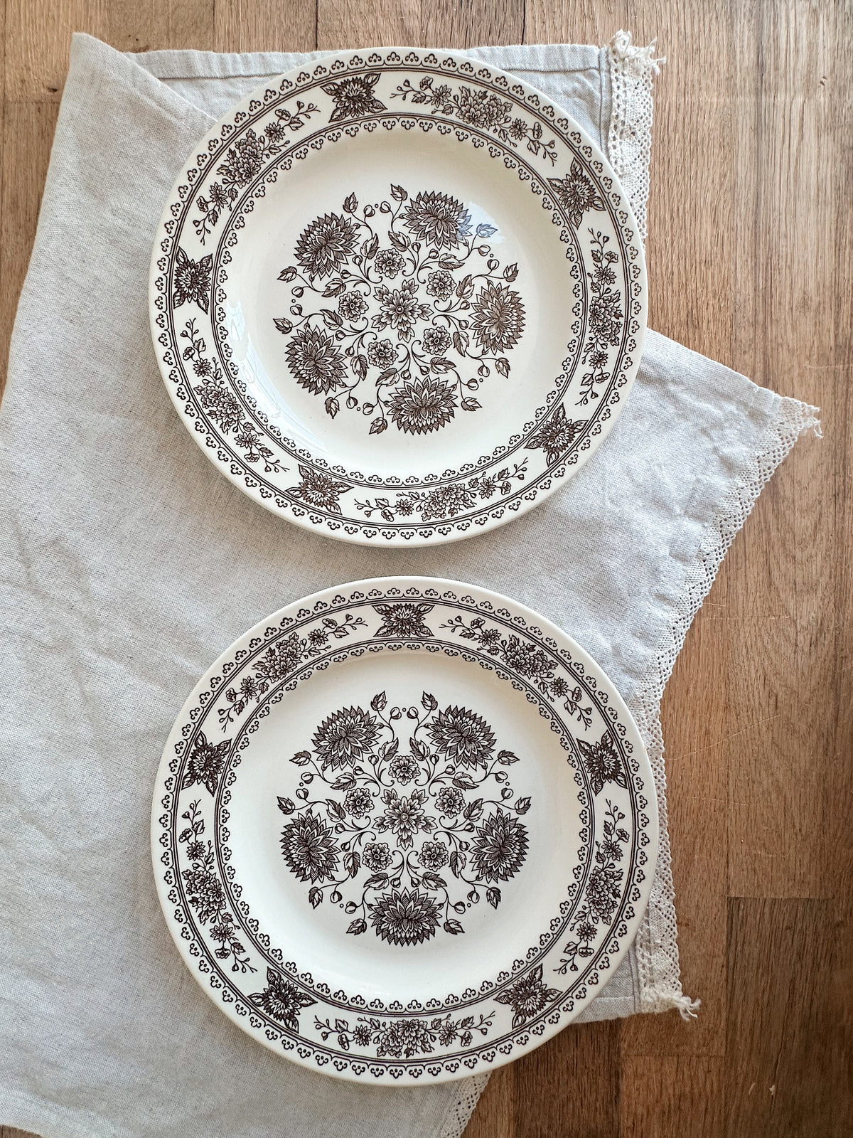 Pair of Vintage Vendome Transferware Dinner Plates