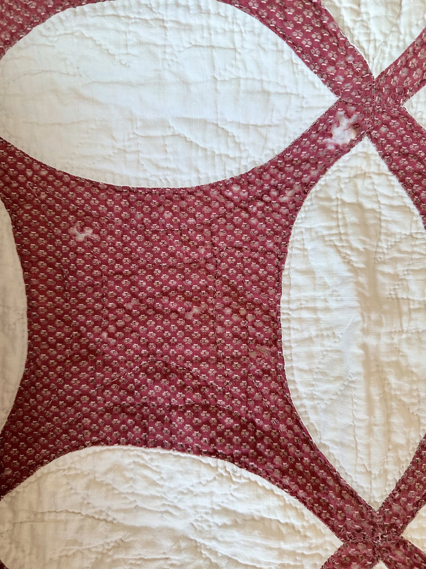 Vintage Hand Stitched Quilt, Rob Peter to Pay Paul Design