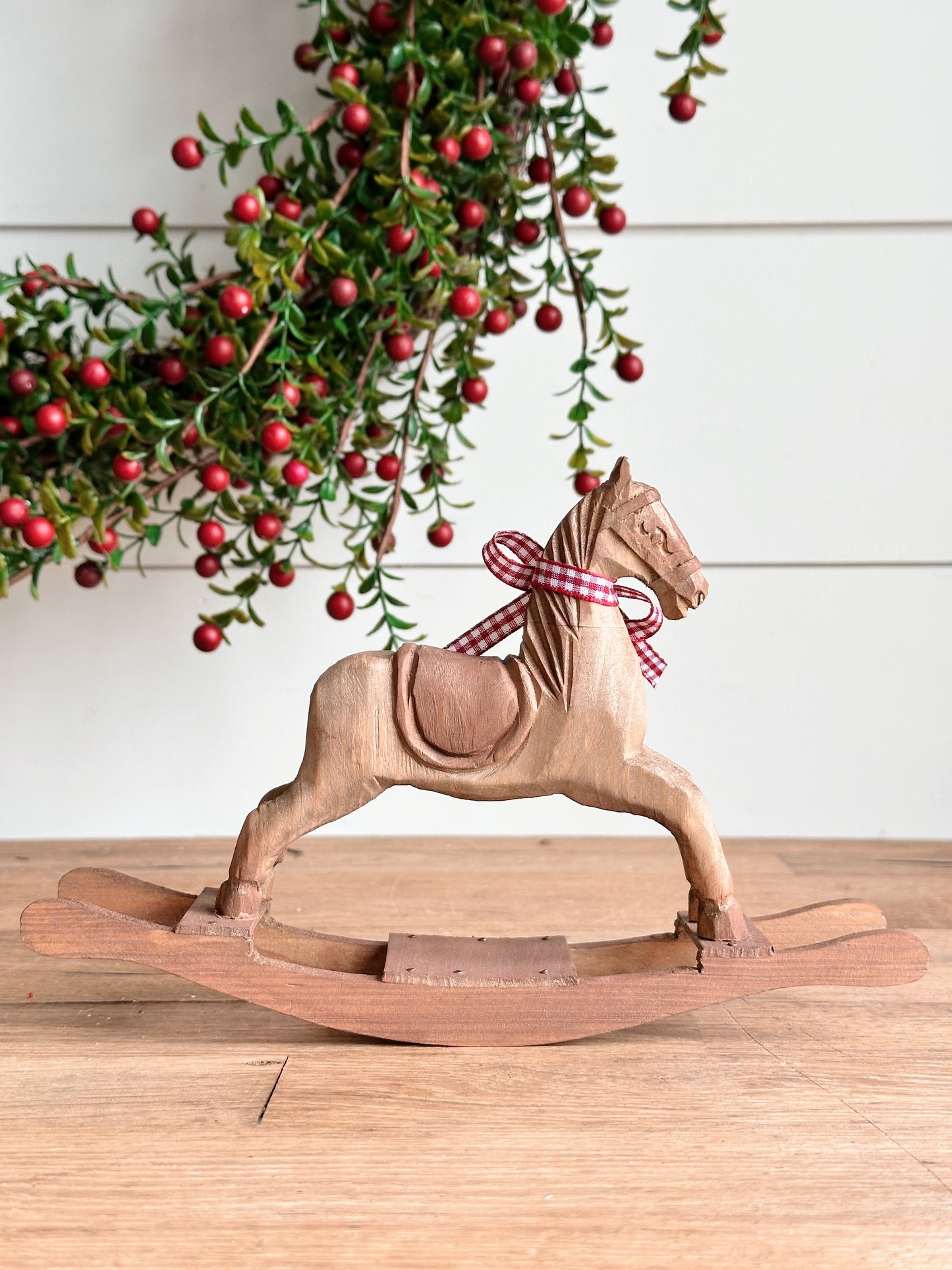 Vintage Wooden Rocking Horse
