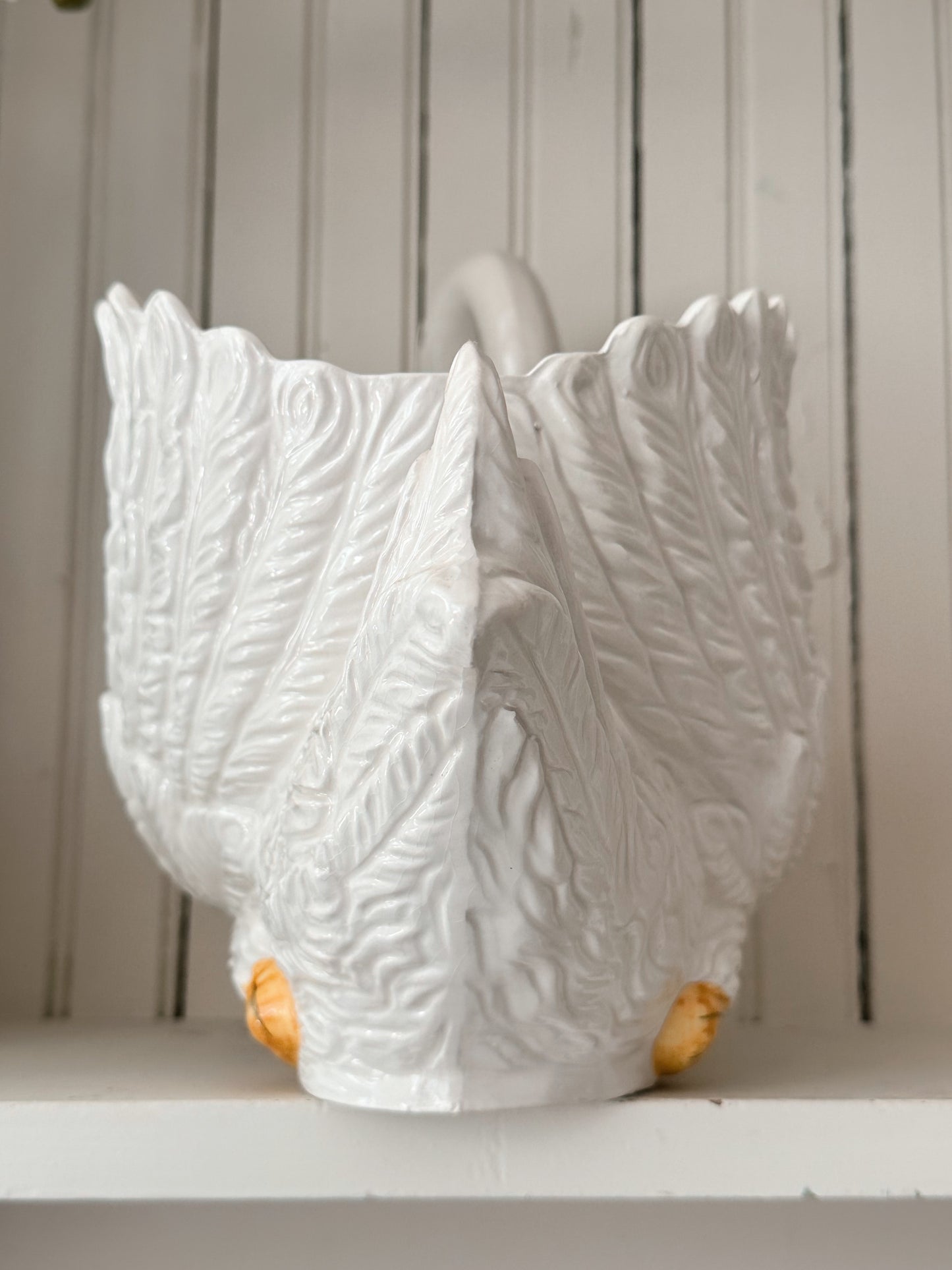 Large Vintage Swan Planter