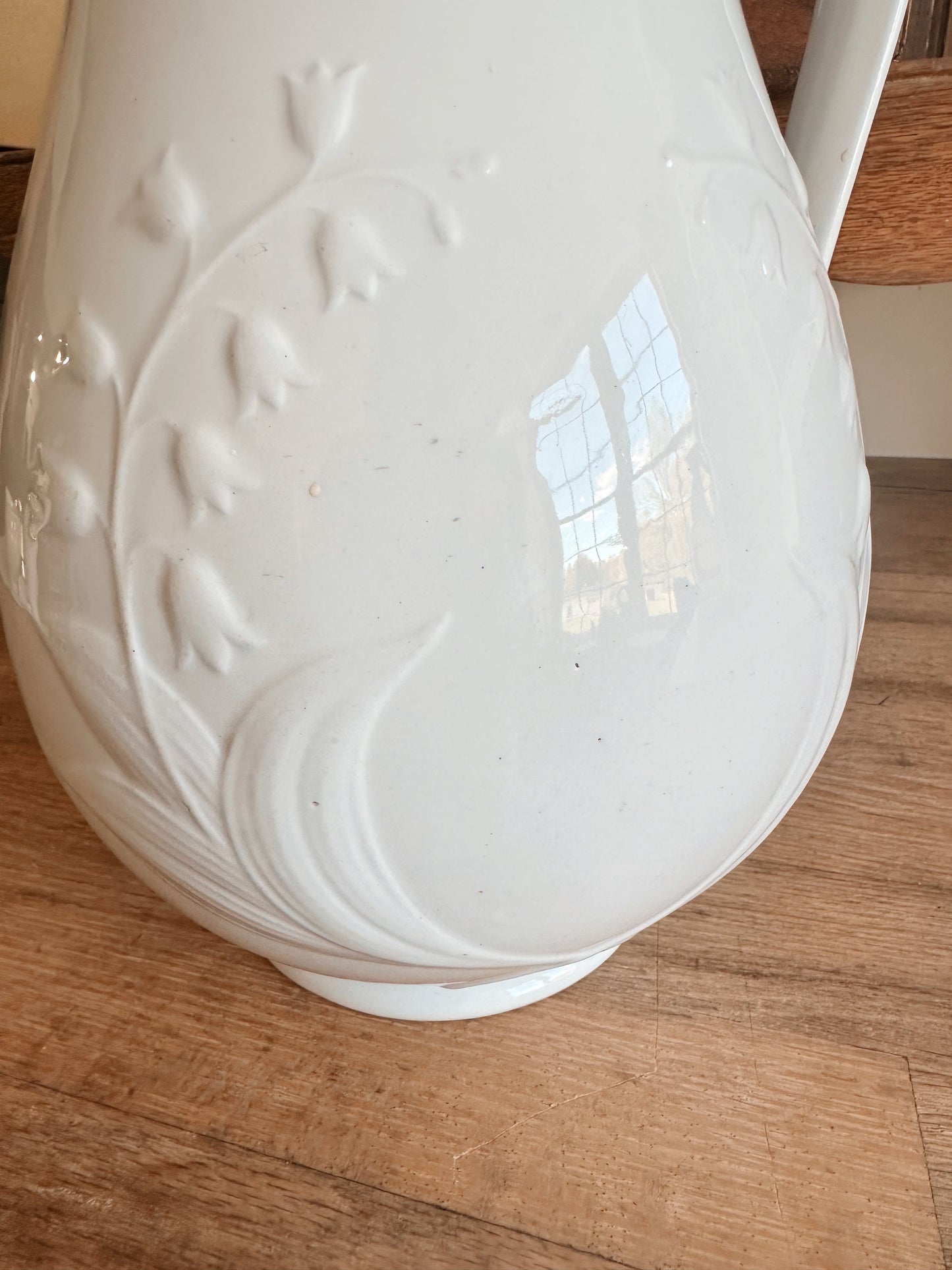 Anthony Shaw Ironstone Pitcher, Lily of the Valley Pattern