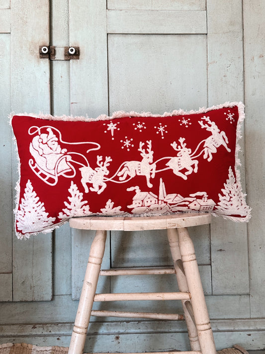 Santa’s Sleigh Pillow