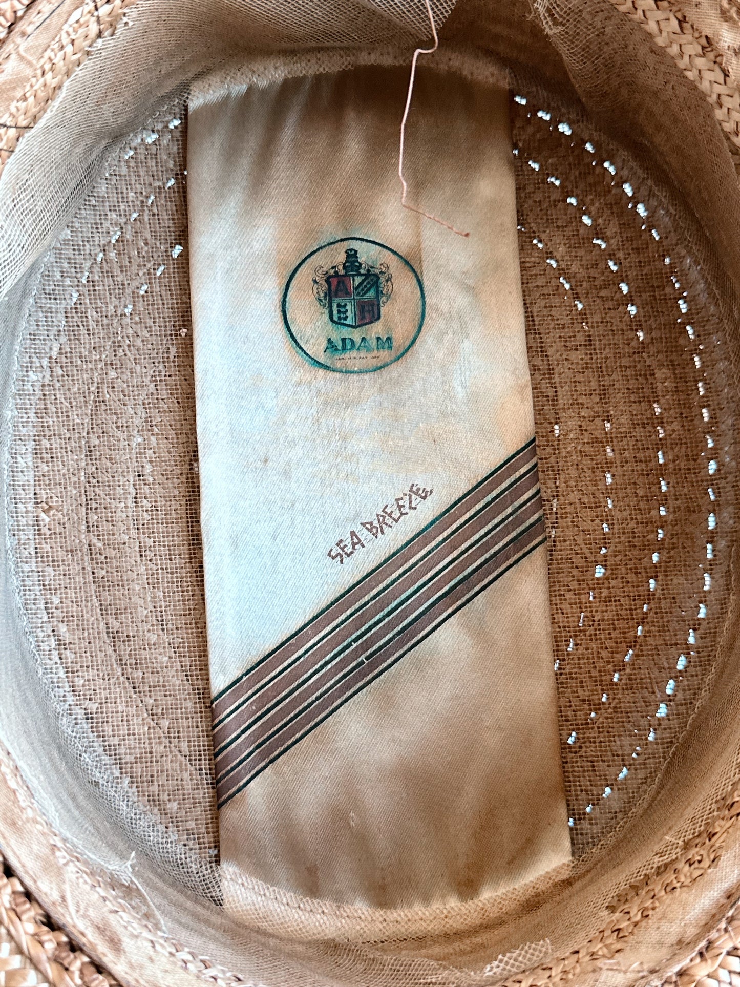 Vintage Woven Hat, Adam, Sea Breeze