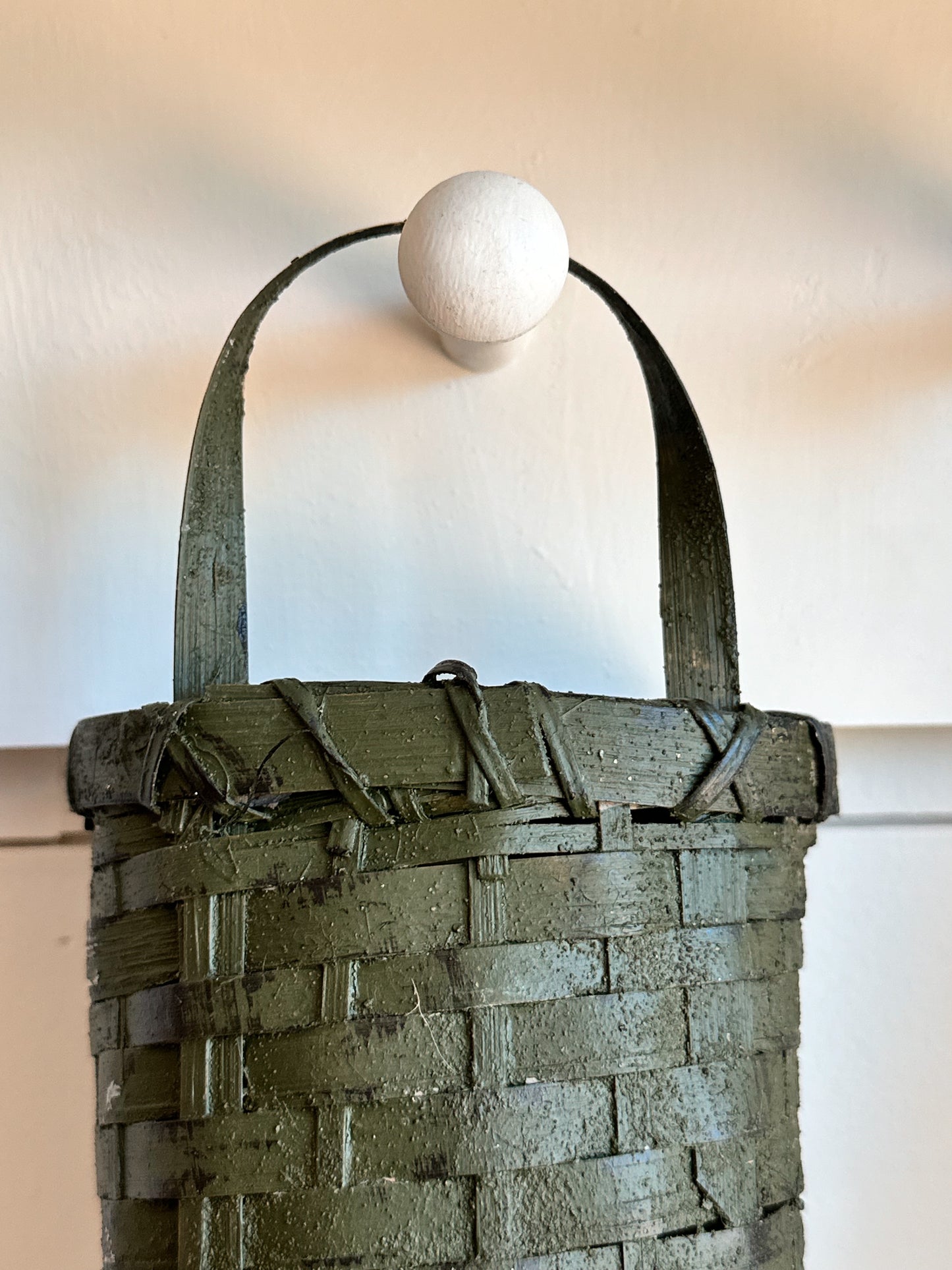 Vintage Woven Flower Basket