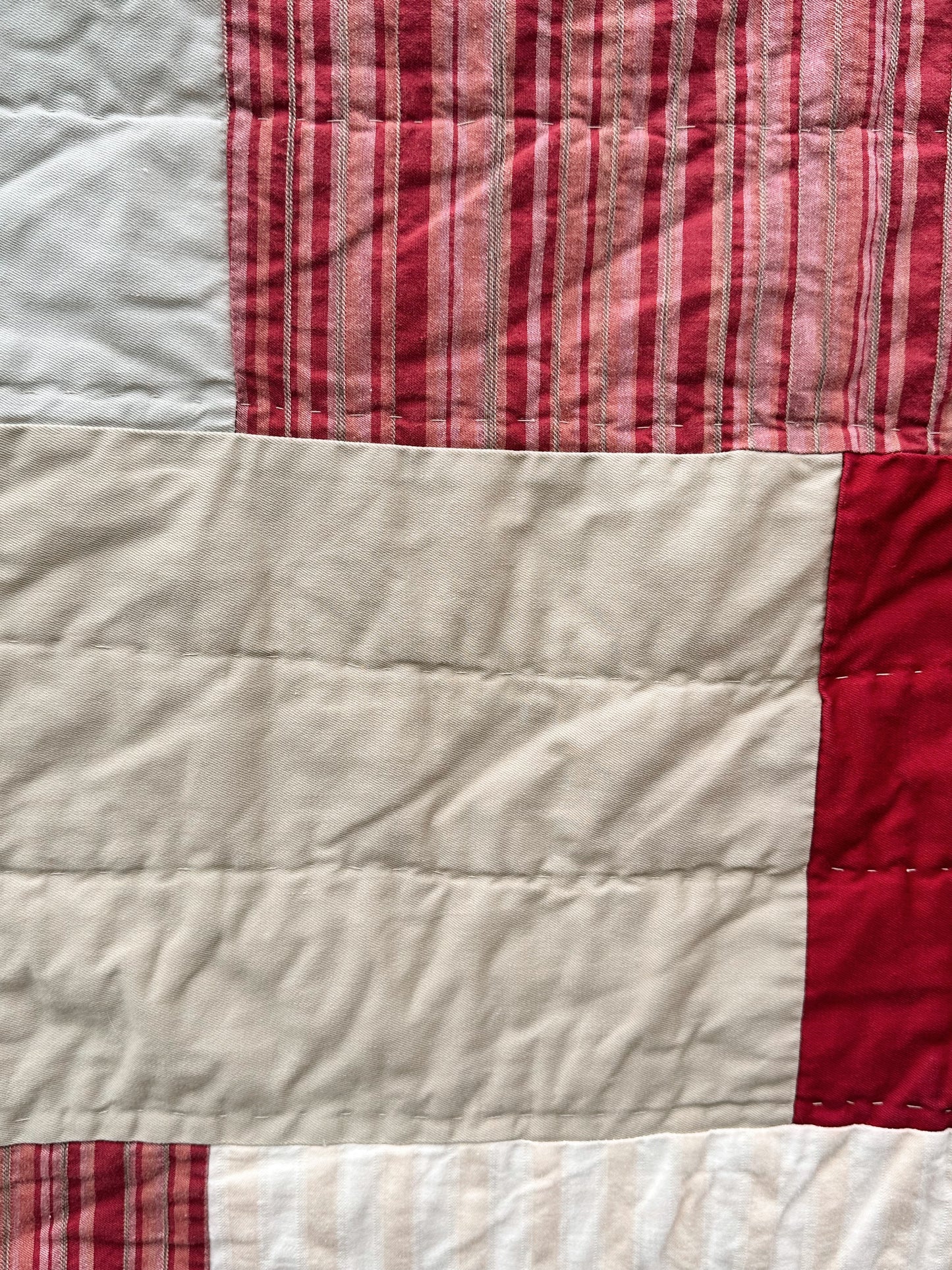 Vintage Woolrich Home Hand-Quilted Patchwork Quilt + Sham