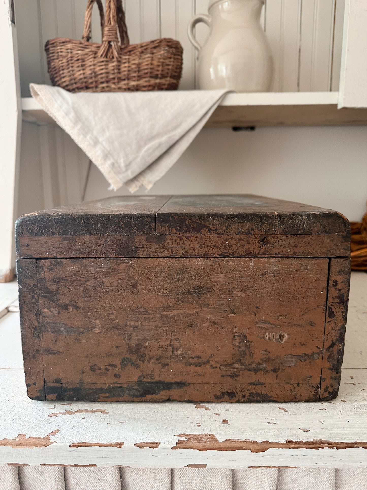 Vintage Hand Painted Wooden Box