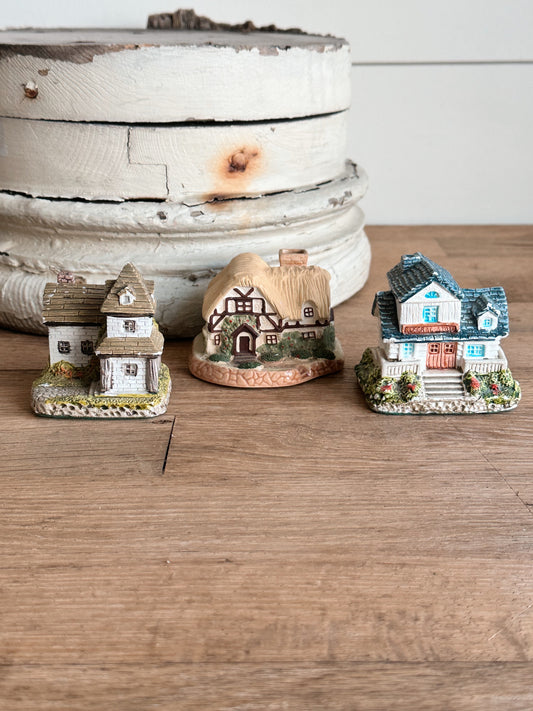 Collection of Vintage Miniature Cottages