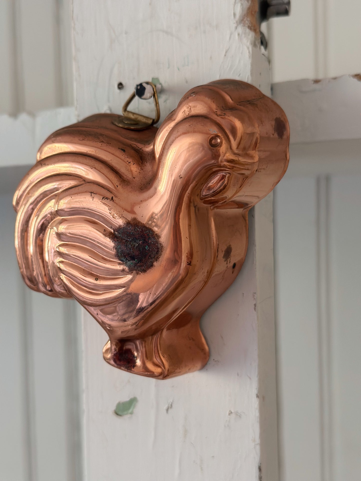 Petite Vintage Copper Rooster Mold