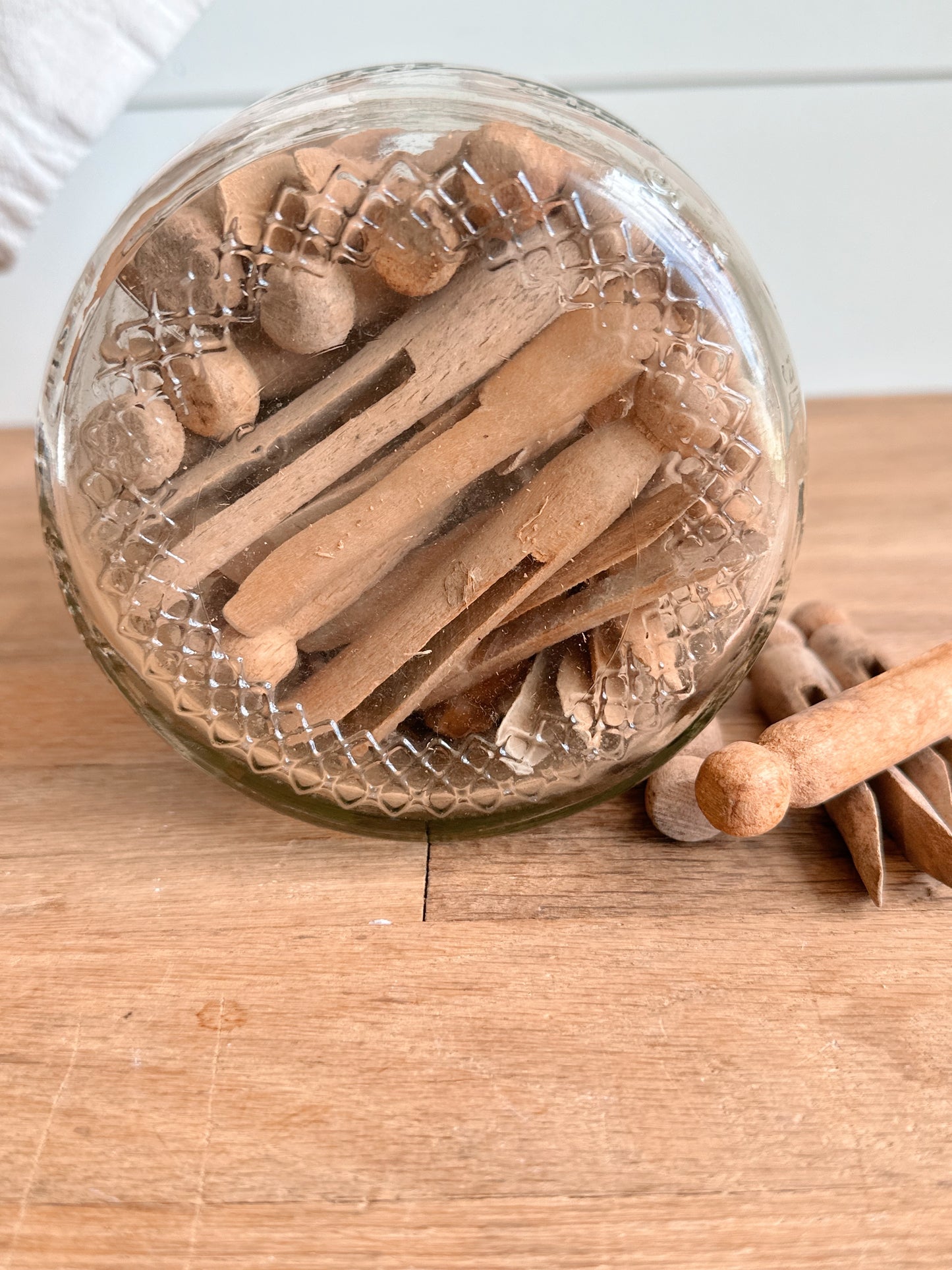 Vintage Vlasic Jar & Clothespins
