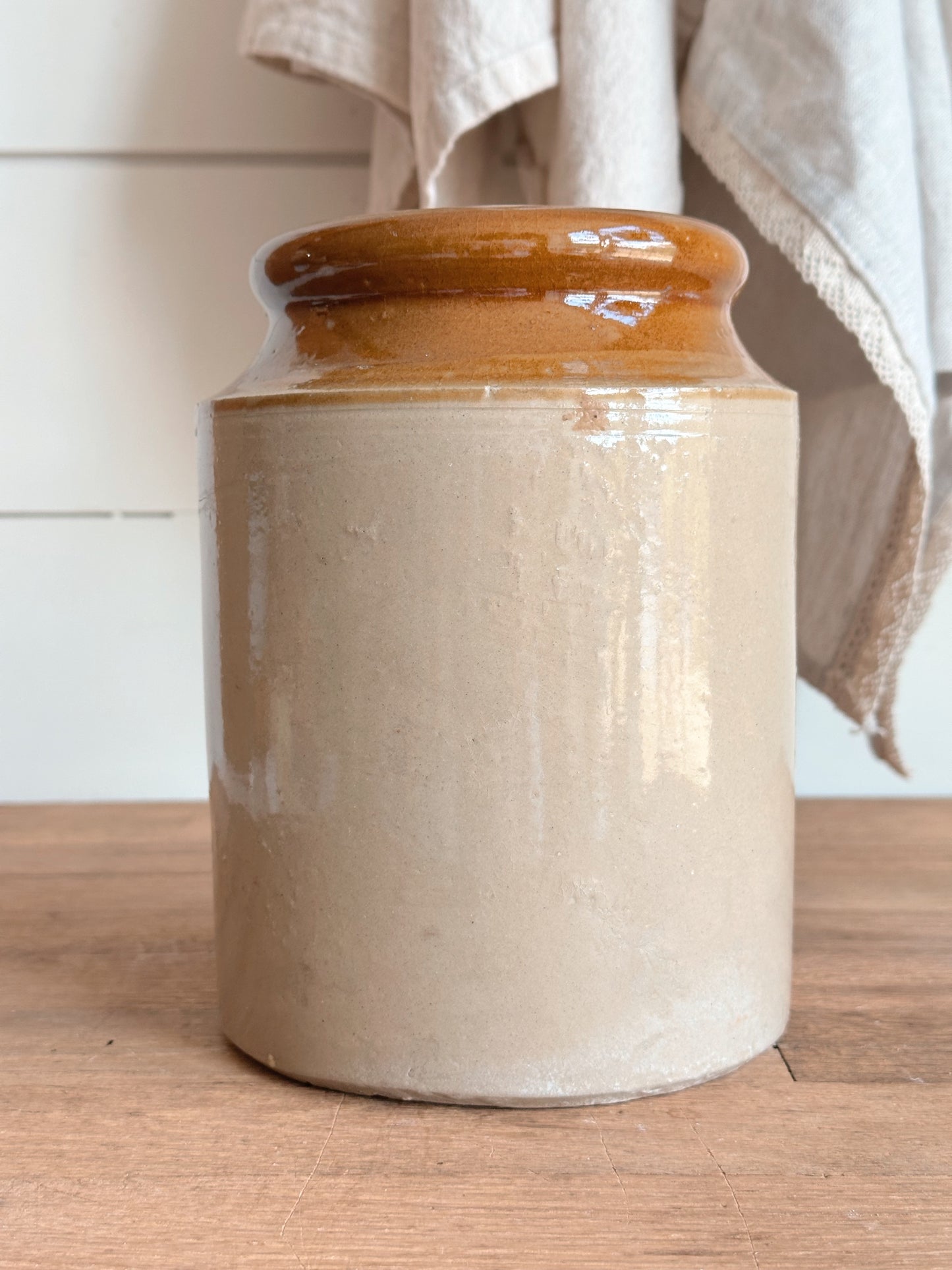 Two Toned Vintage Pantry Crock
