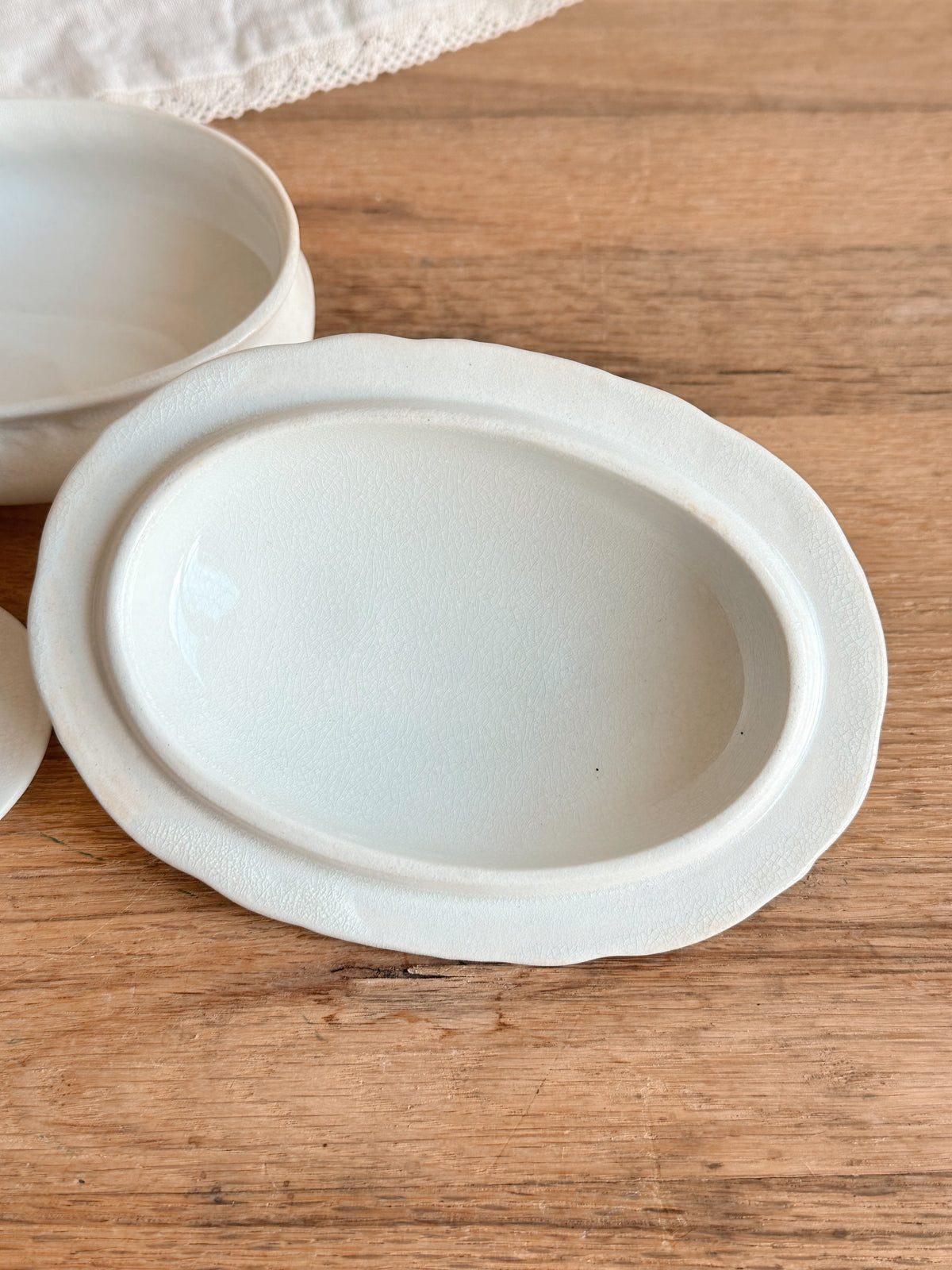 Antique Labelle Ironstone Three Piece Soap Box