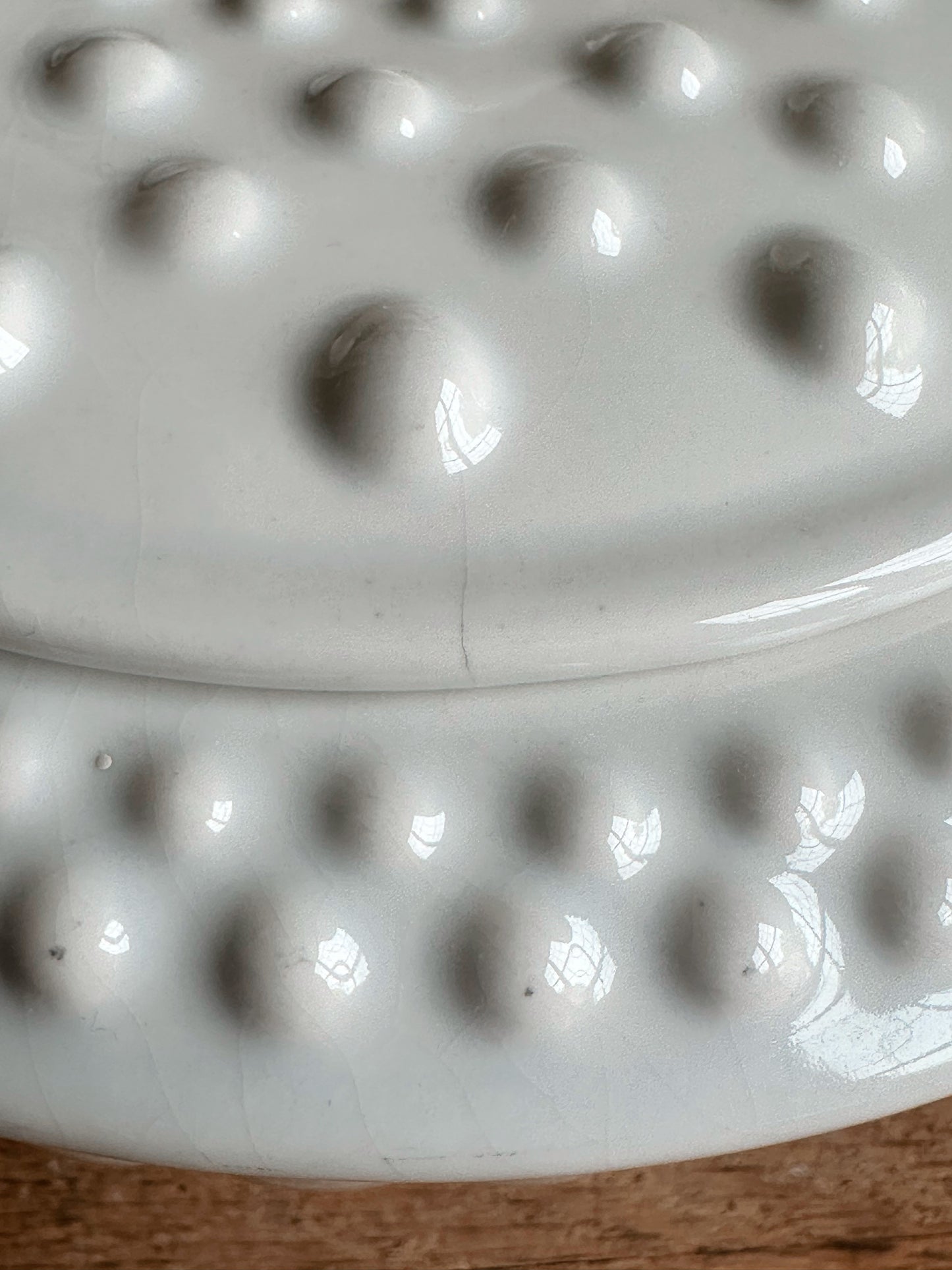 Vintage Hobnail Lidded Canister