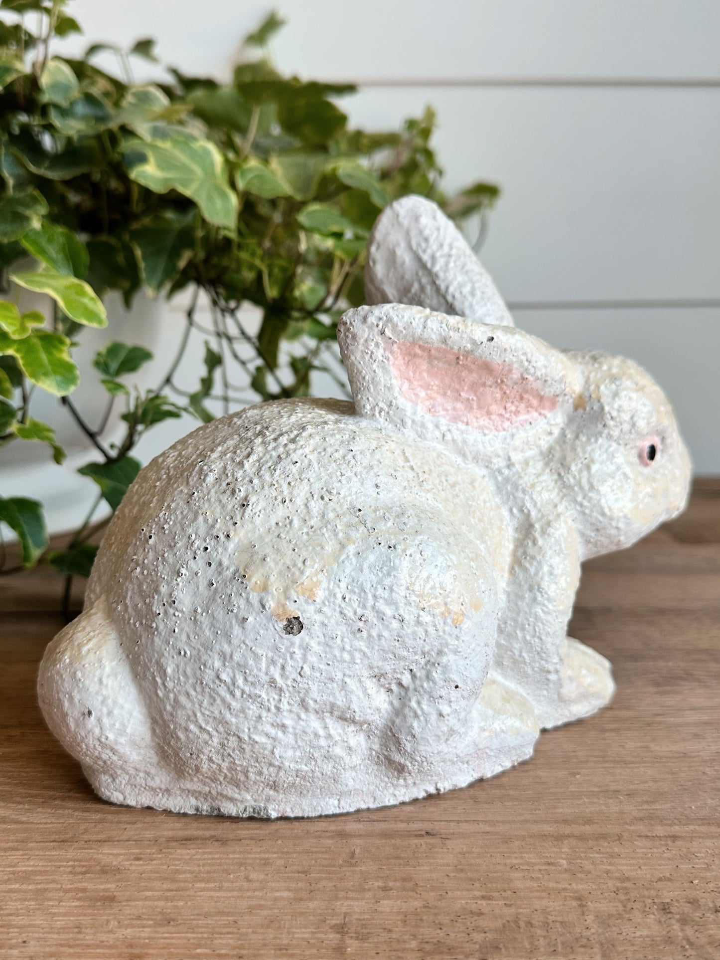 Vintage Chippy Concrete Bunny