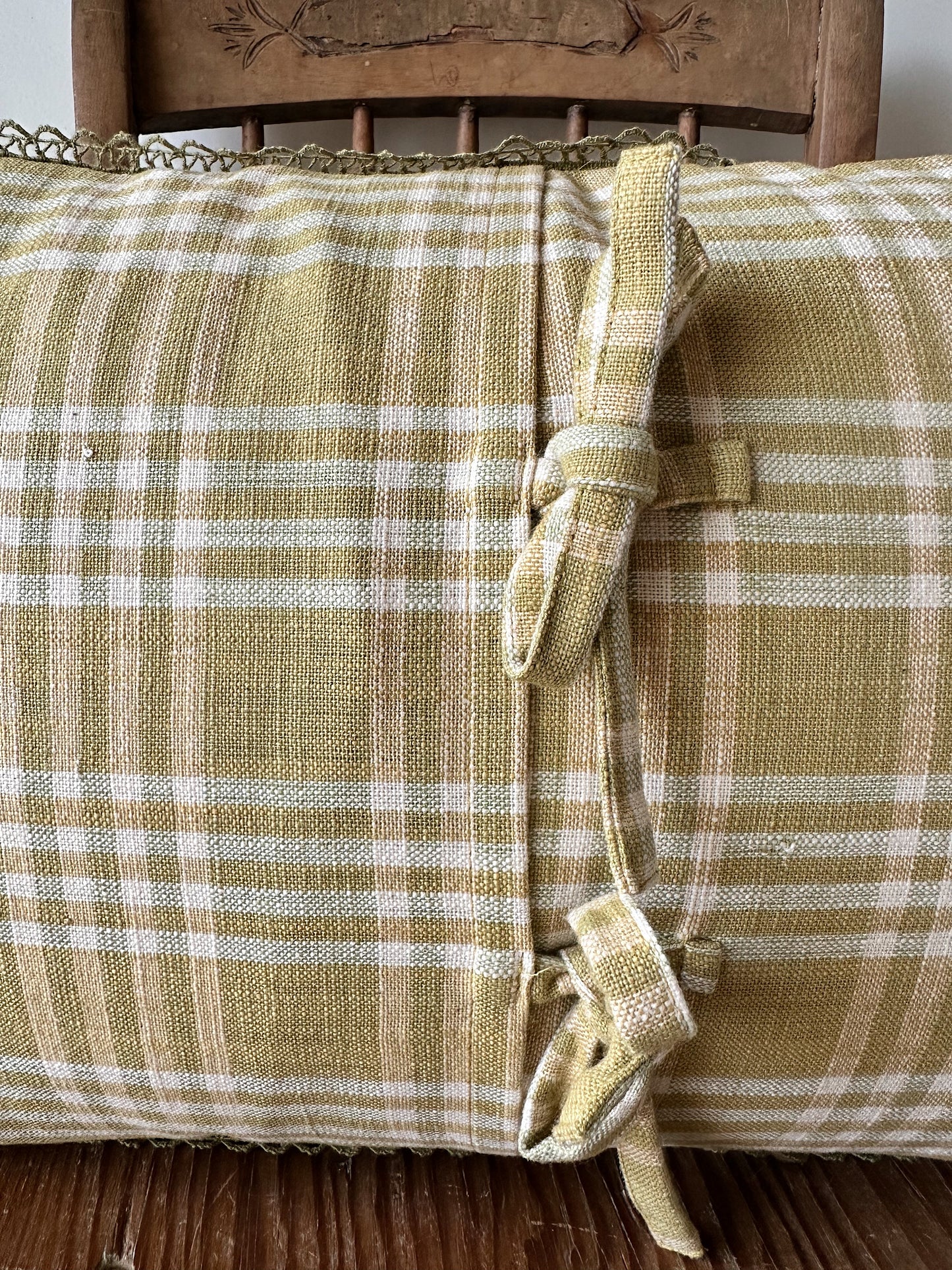 Plaid Needlepoint Pillow