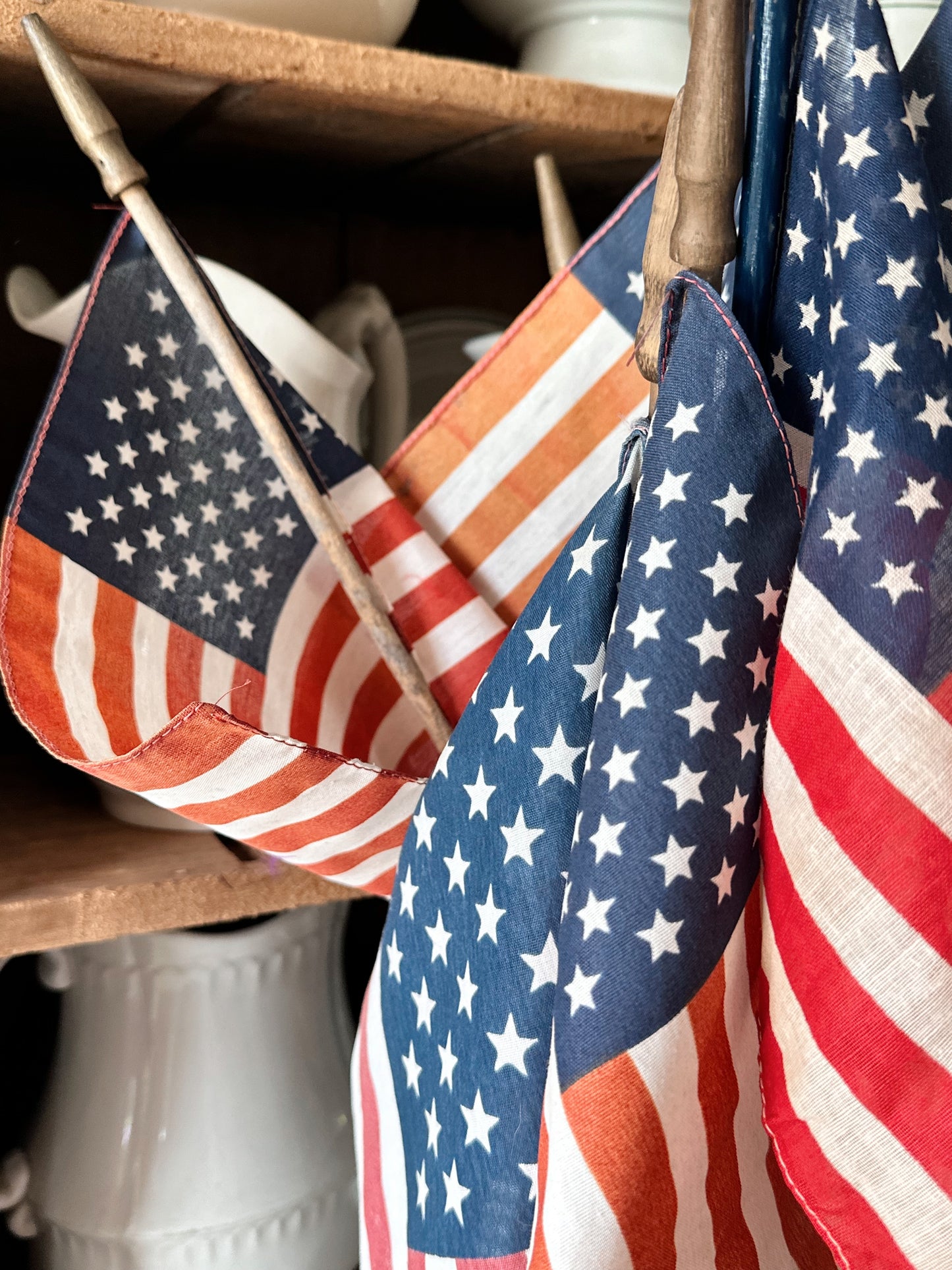 Instant Collection of Vintage American Parade Flags