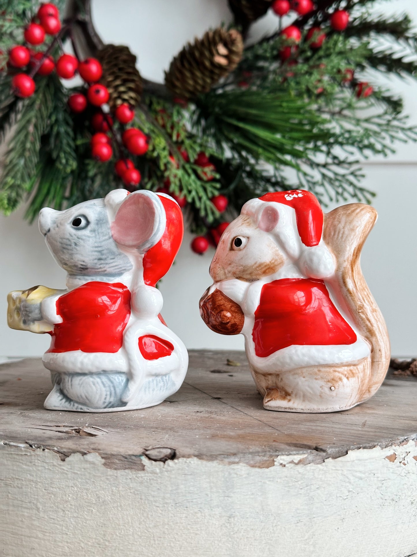 Vintage Mouse & Squirrel Salt and Pepper Shakers, Japan