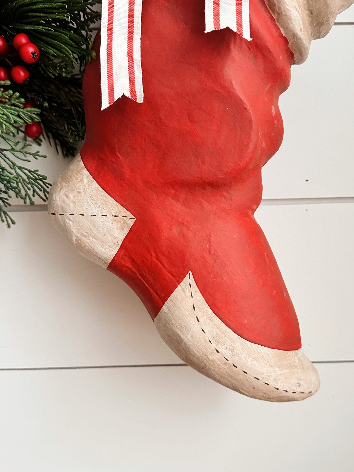 Hand Painted Paper Mache Stocking