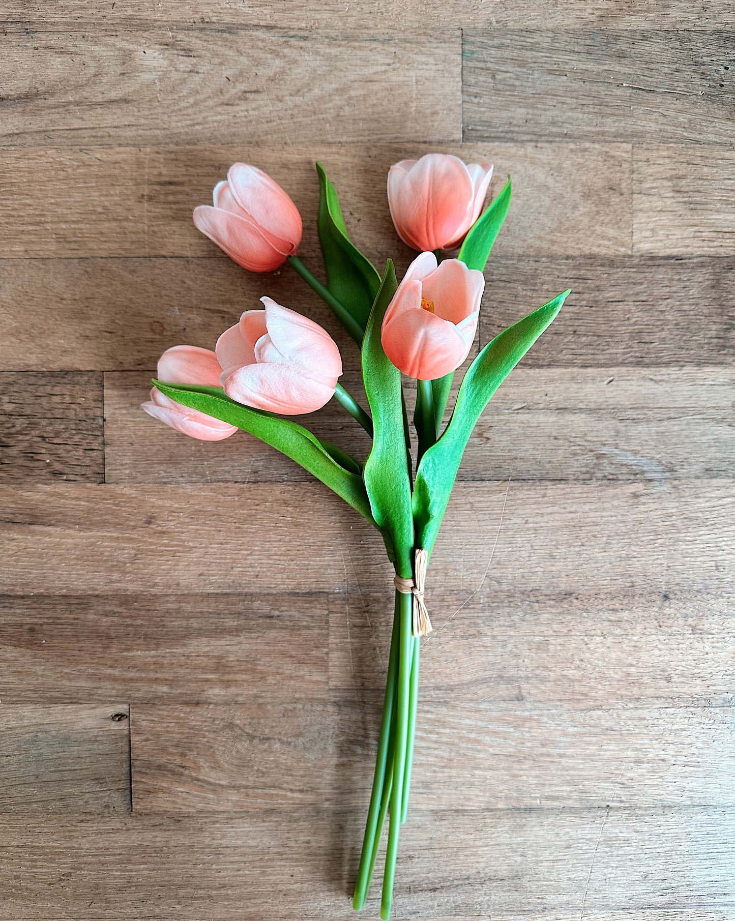 Real Touch Peach Coral Open Tulip Bundle