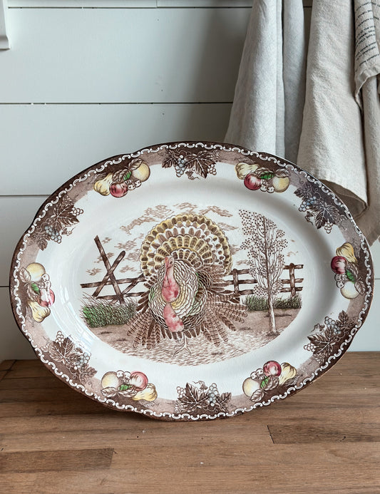 Vintage King Tom Ironstone Turkey Platter