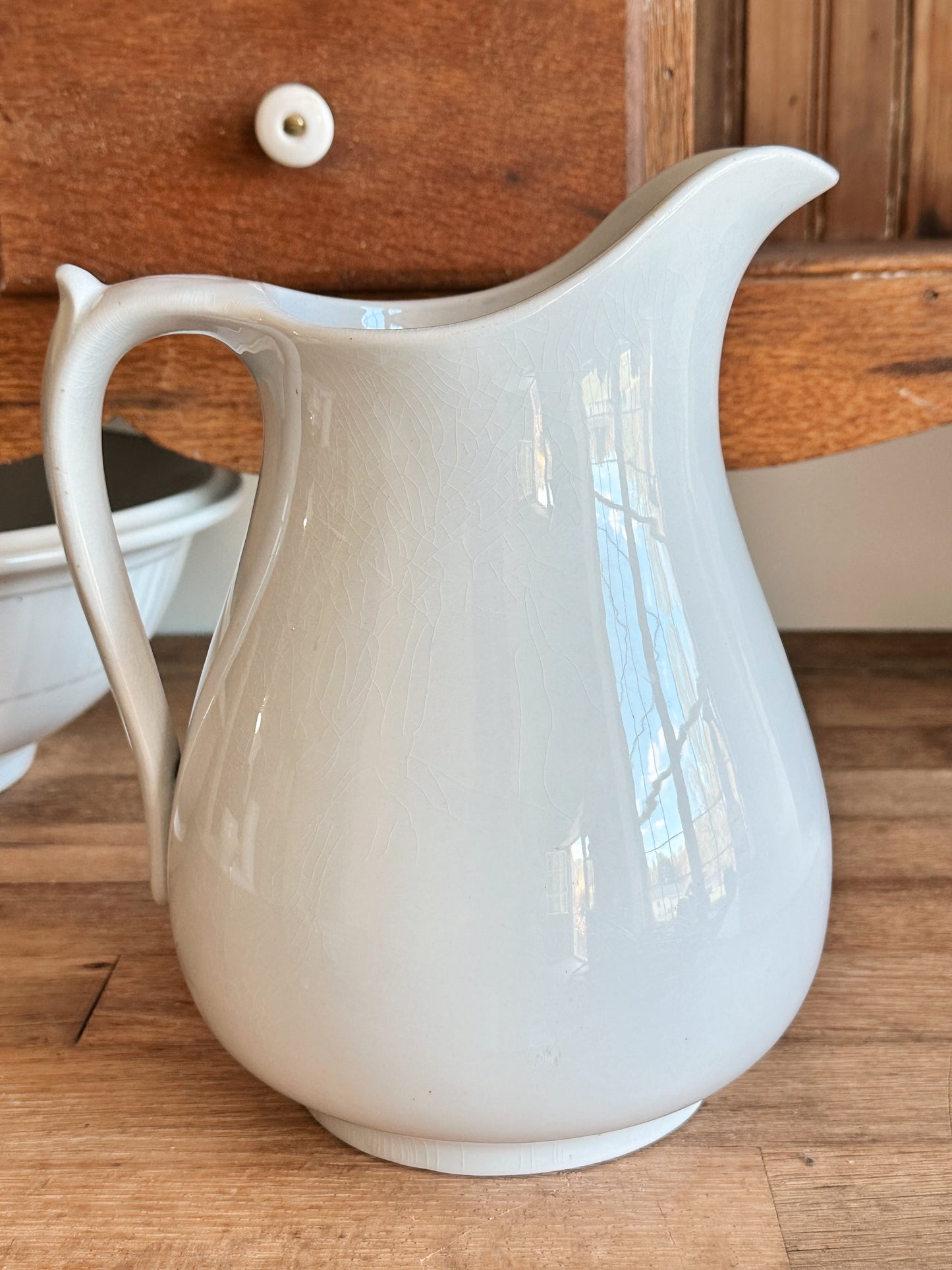 Hope & Carter Wide Belly Ironstone Pitcher