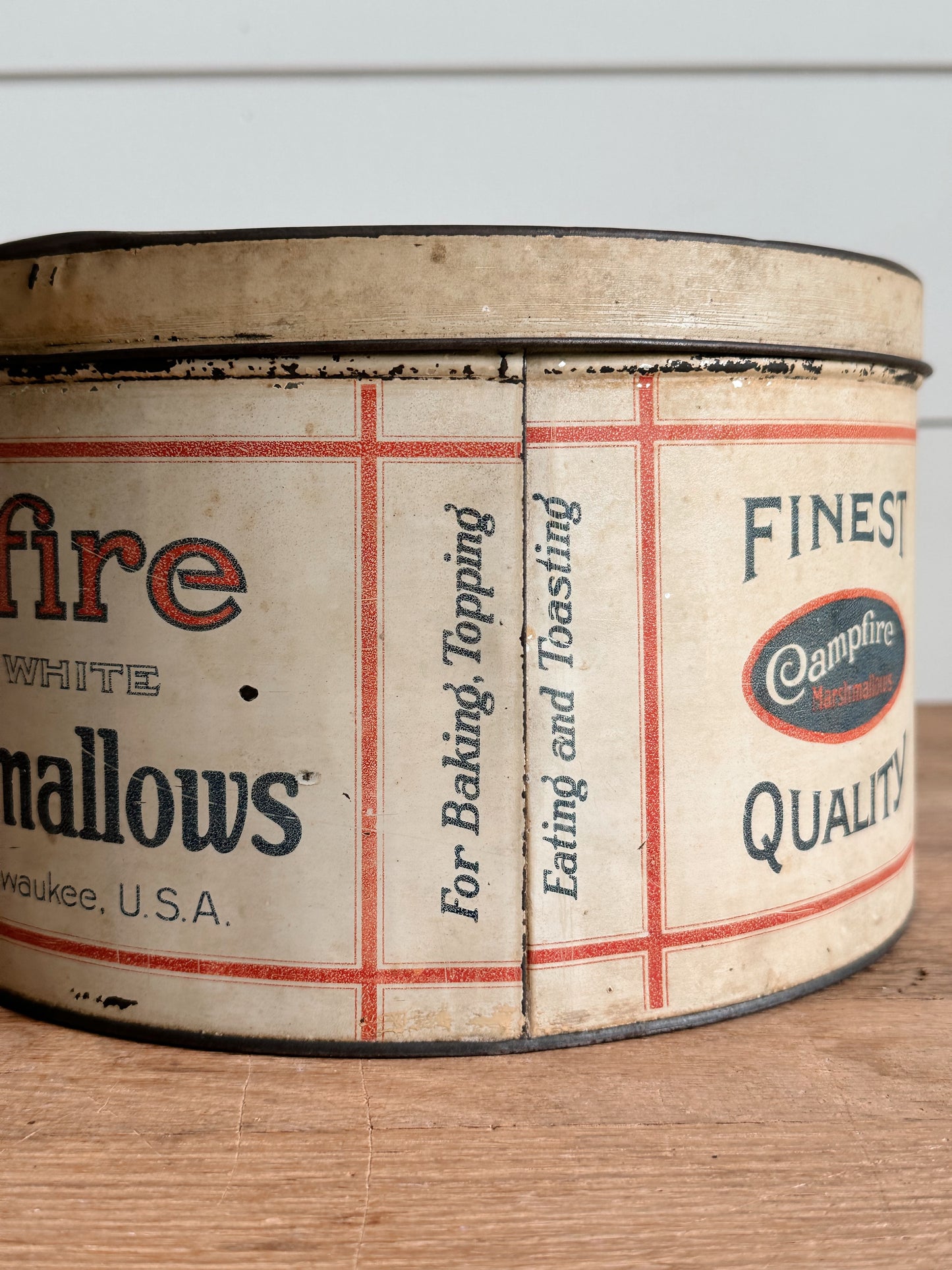 Vintage Campfire Marshmallow Tin