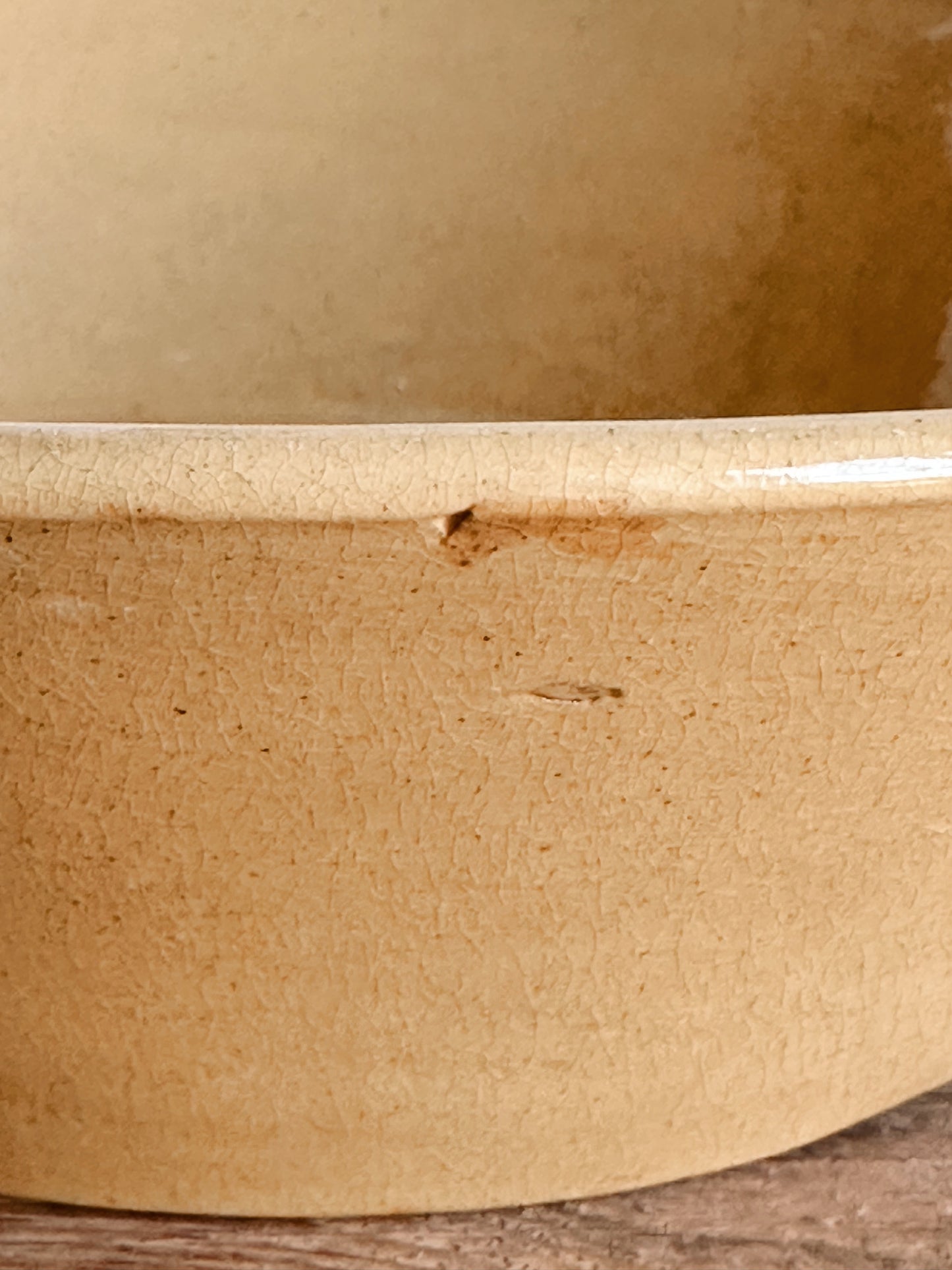 Vintage Yellow Ware Milk Pan