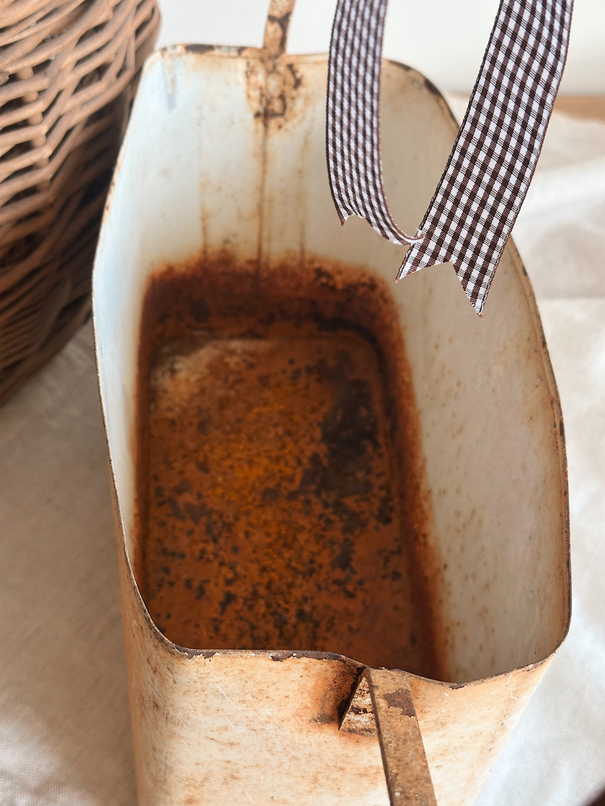 Vintage Metal Funeral Basket