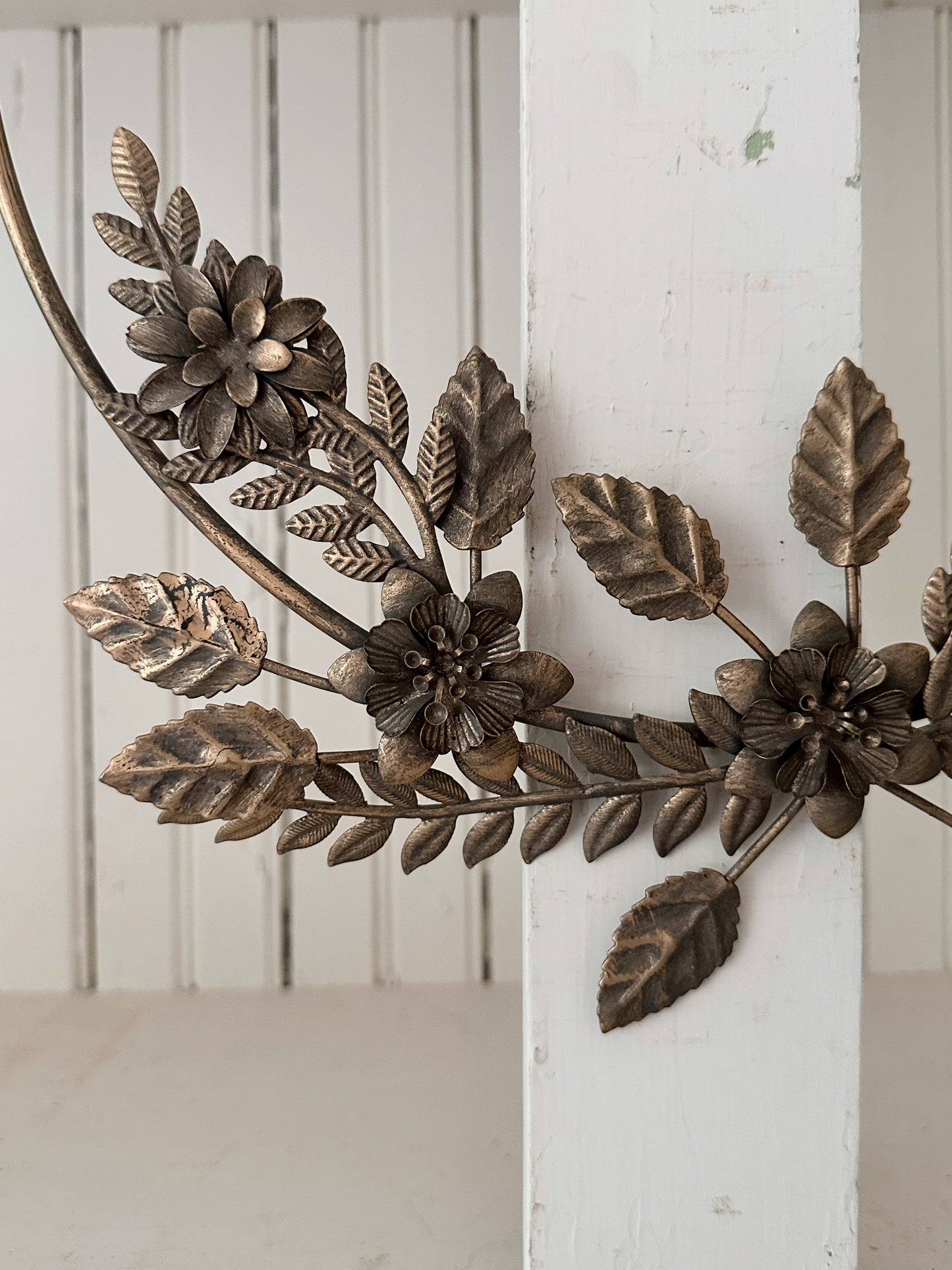 Autumn Pressed Metal Floral Wreath