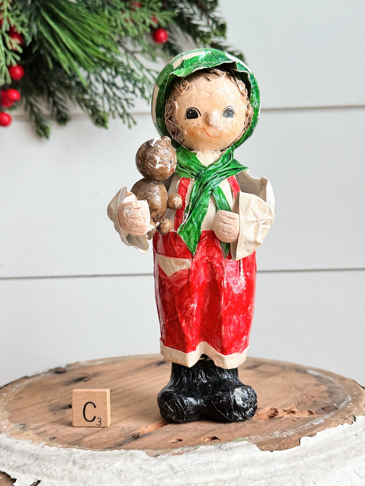 Vintage Paper Mache Boy