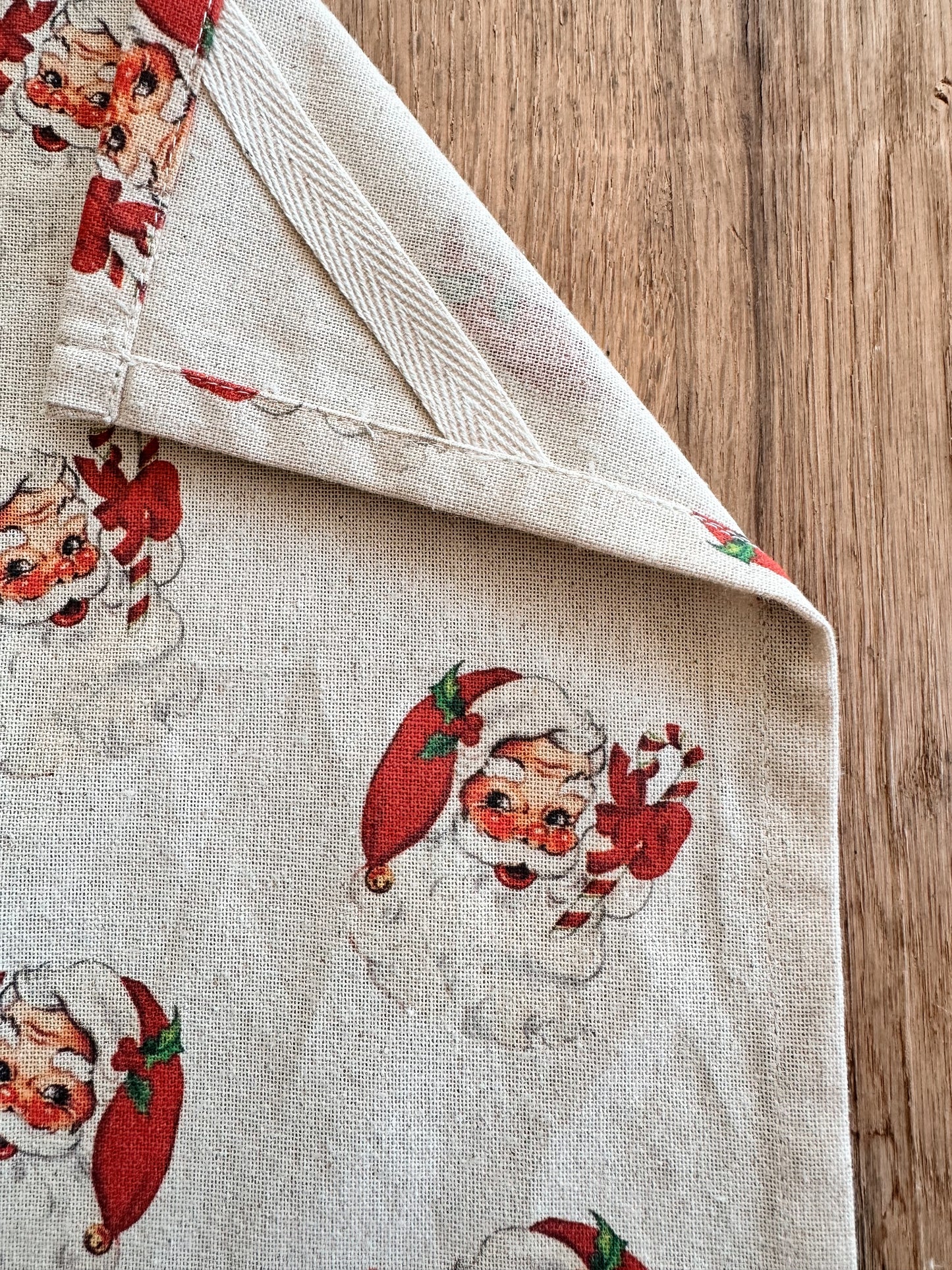 Vintage Inspired Santa Tea Towels (set of 2)