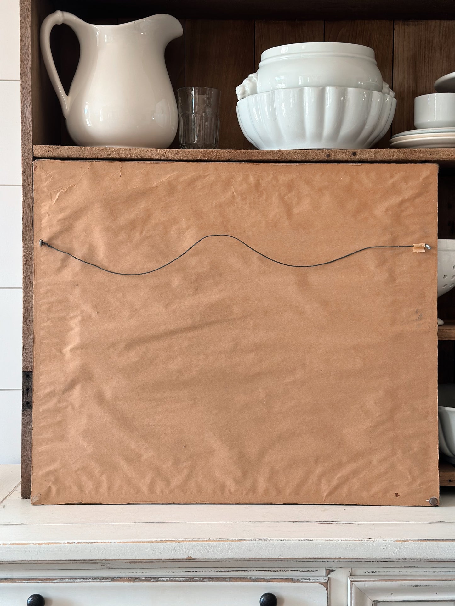 Beautiful Vintage Embroidered Owl in an Antique Frame