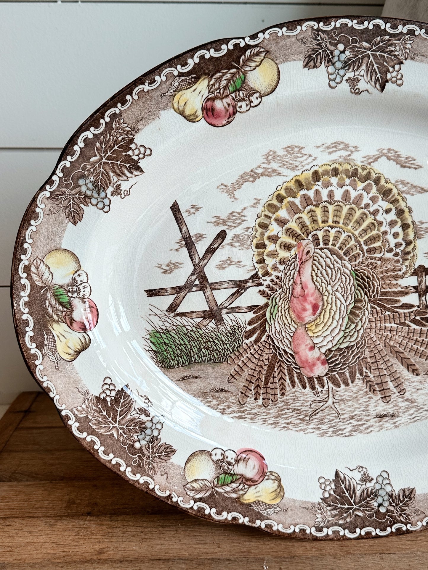 Vintage King Tom Ironstone Turkey Platter