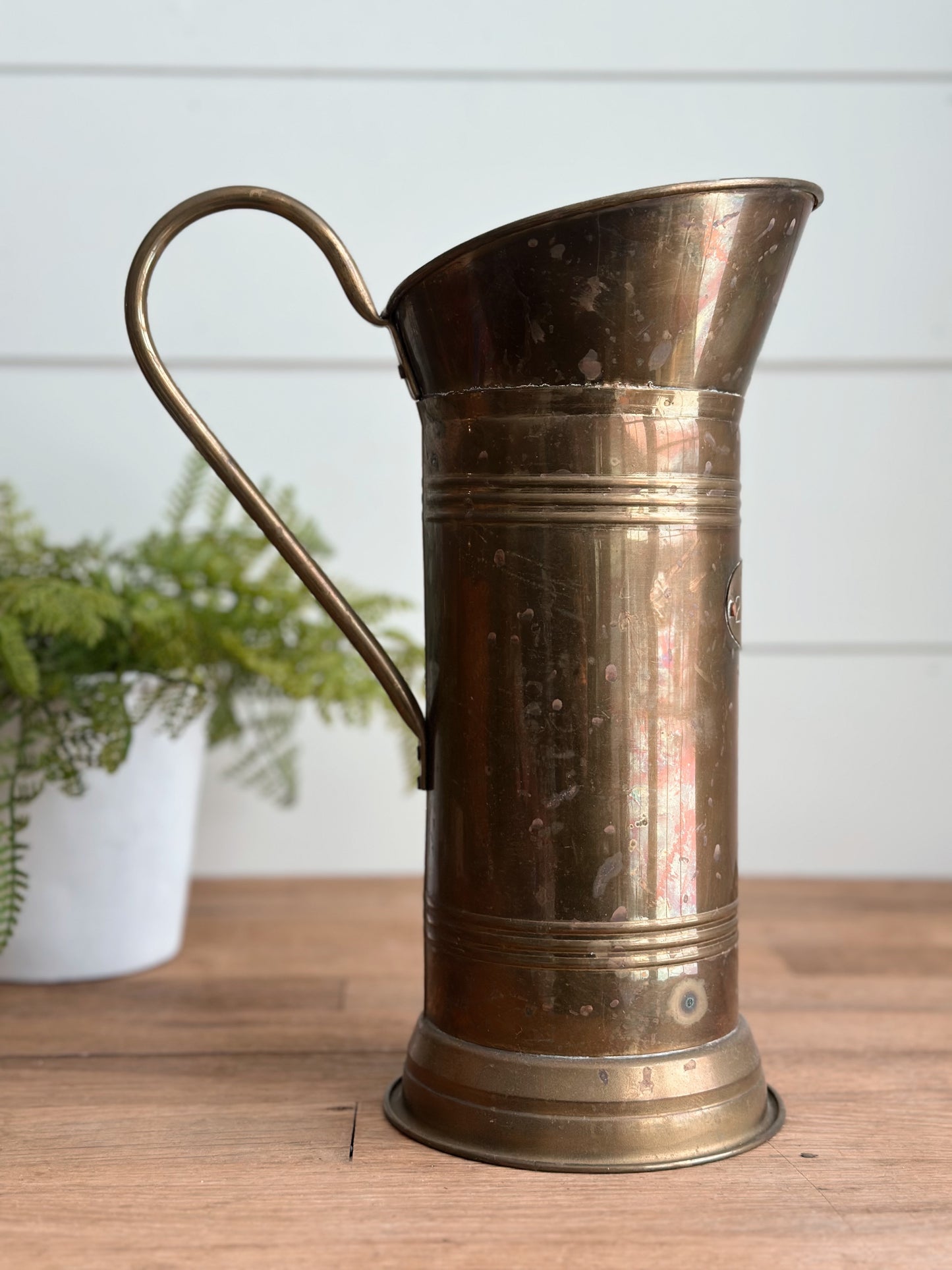 Vintage Brass Pitcher, 2 Ltr