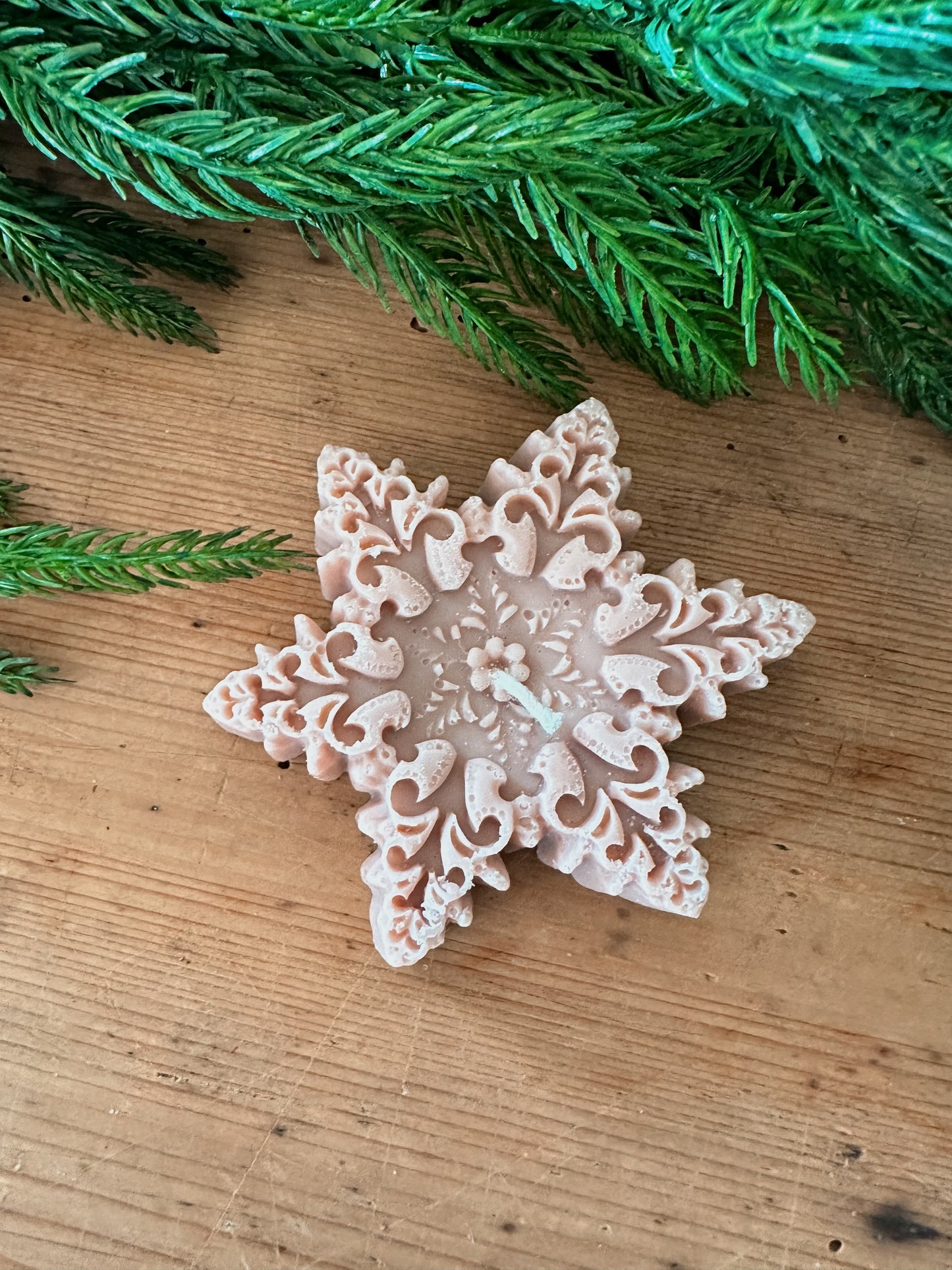 Handmade Snowflake Candles